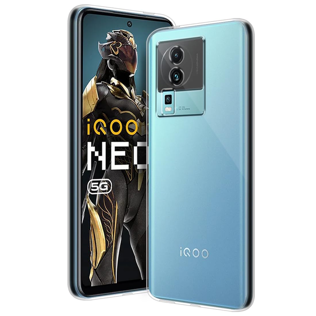 JGD PRODUCTS for iQOO Neo 7 Pro 5G (2023) Premium Transparent Soft Silicon Crystal Clear Back Cover [Transparent]