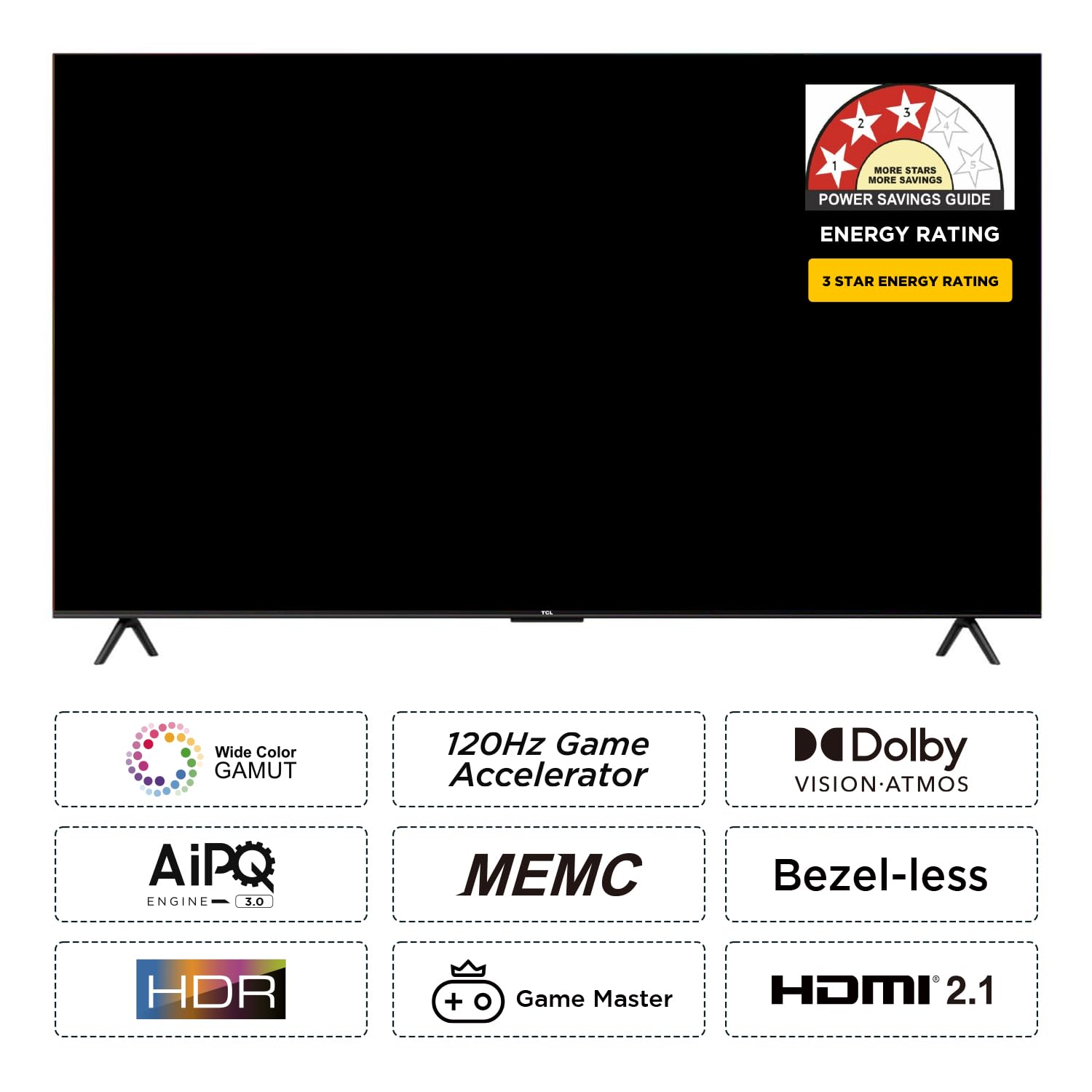 TCL 216 cm (85 inches) 4K Ultra HD Smart LED Google TV 85P745 (Black) 2