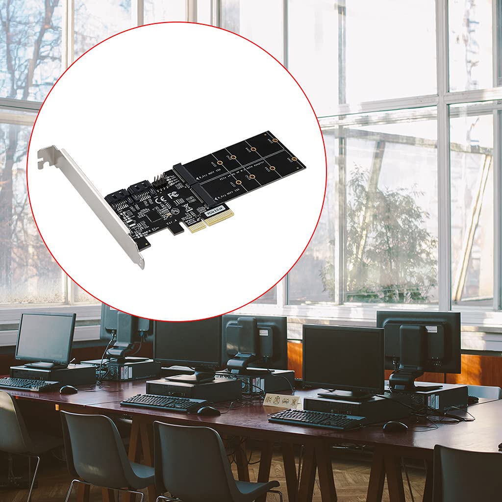 NVMe PCIe X1 for M.2 SSD to PCIe X1 Converter Card Adapter PCIe3.0 to 2xM2 Card with Bracket for 2230 2242 2260 Pcie 3.0 Nvme Ssd Adapter M.2 Reader 6