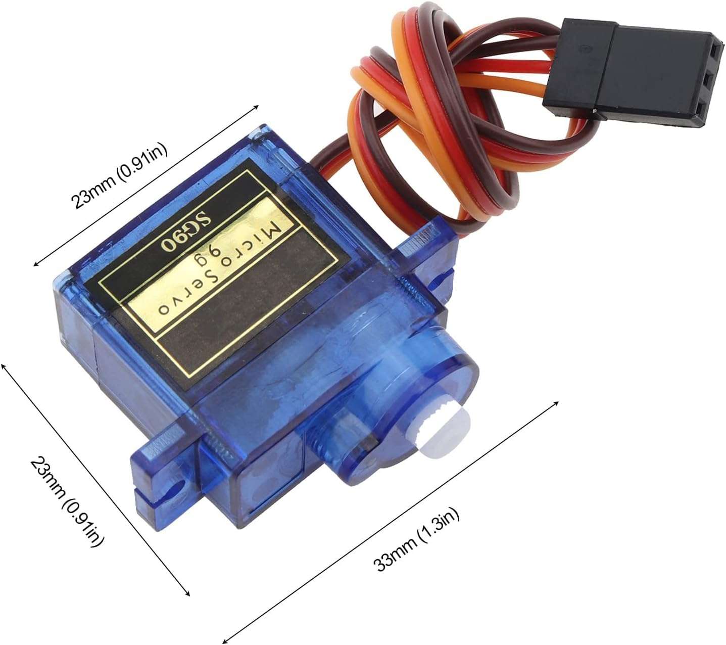 REES52 2 Pack SG90 Micro Servo Motor 9G Mini Servo Kit for RC Robot Arm/Hand/Control with Cable (Control Angle 360 Degree) 3