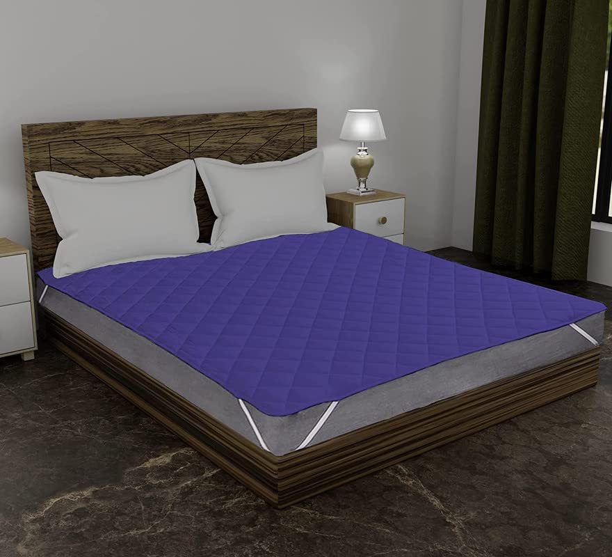Cultiver Ultra Soft Quilted Mattress Cover Waterproof Mattress Protector Queen Size Bed| Breathable - Hypoallergenic Bed Protector Queen Size (60x78 inch | 5x6.50 feet, Blue) 1