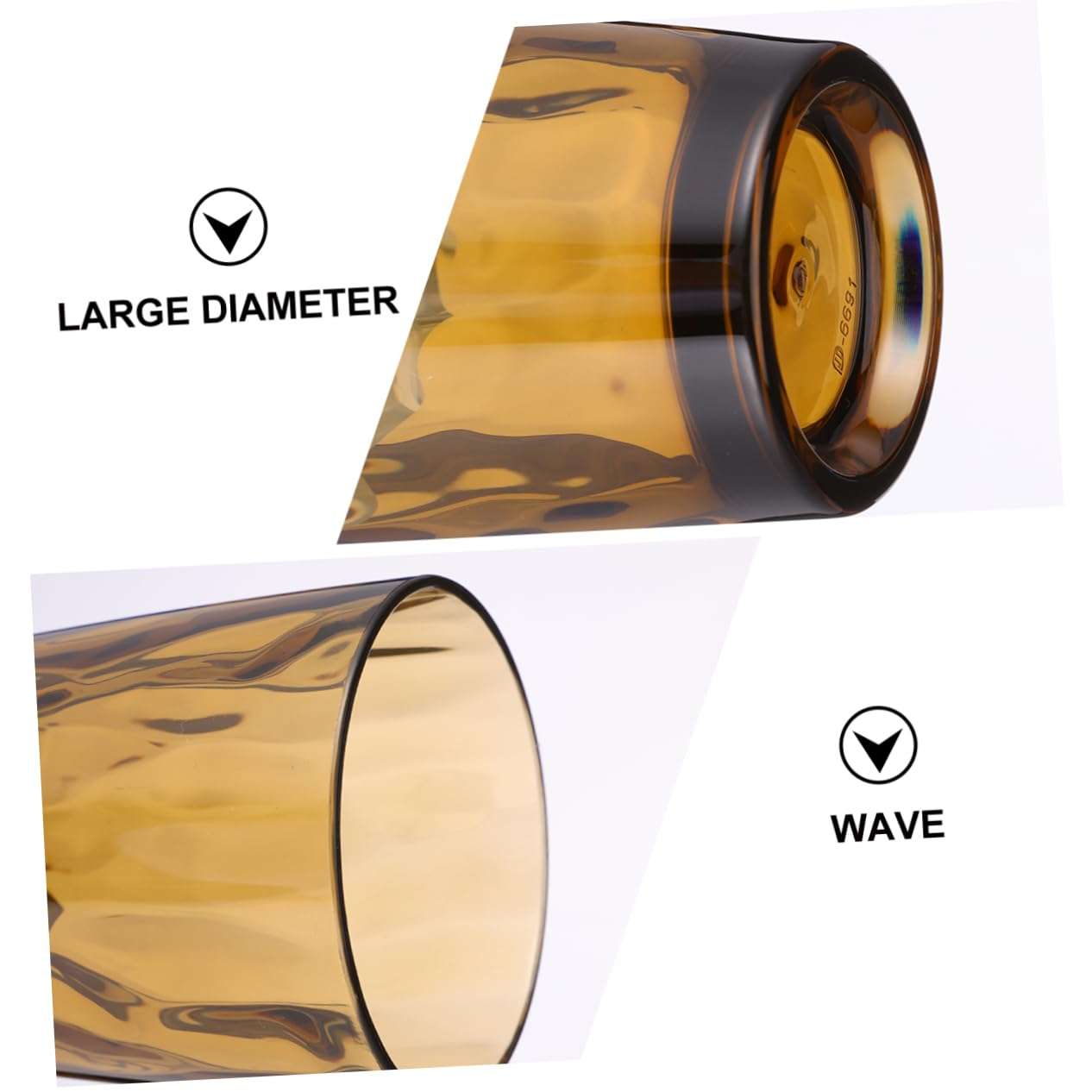 HOLIDYOYO Water Grain Design Cup Large Capacity Whiskey Bar Restaurant Non-slip Sturdy 470ml Changing Cup 6