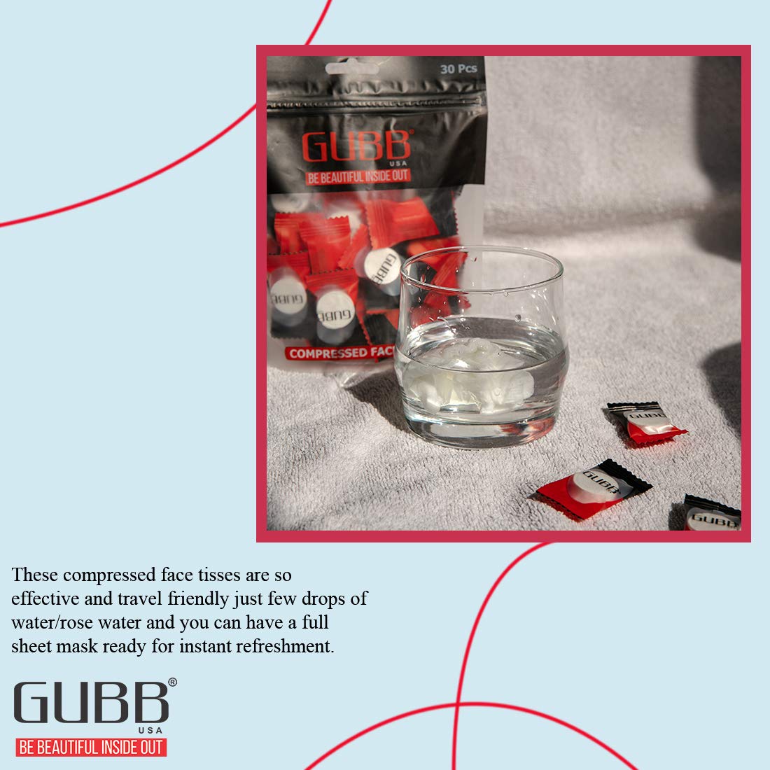 GUBB Blotting Paper For Oily Skin - 50 Oil Absorbing Sheets - Natural | Safe for skin | Doesn’t smudge make up | Suitable for men and Women 4