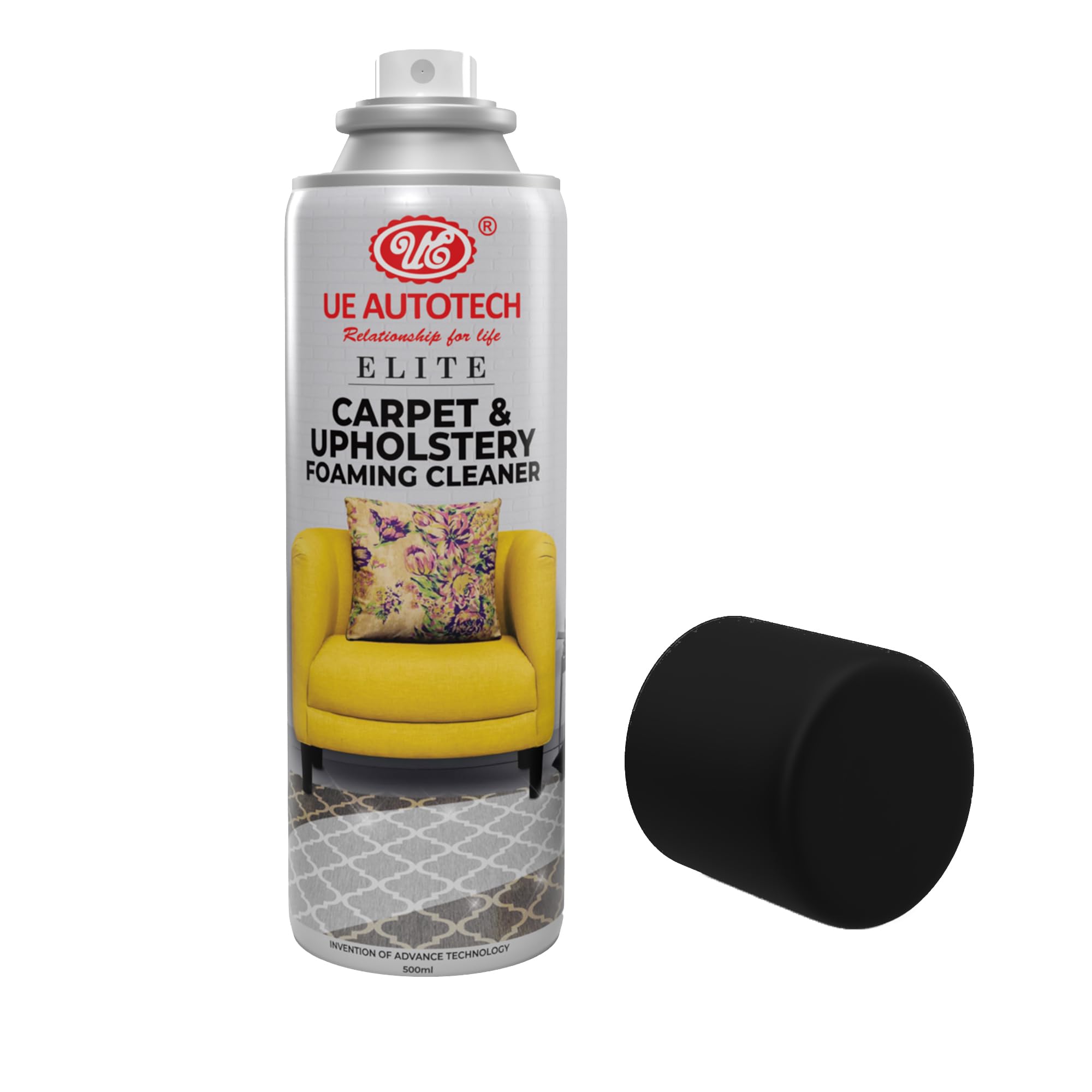 UE Autotech Elite Upholstery Cleaner - Sofa Fabric Couch Clean Liquid for Remove Dirt, Spots & Stains from Carpet Rug, Leather Sofa - Car Cleaning Advanced Formula - Multipurpose Spray, 500 ml