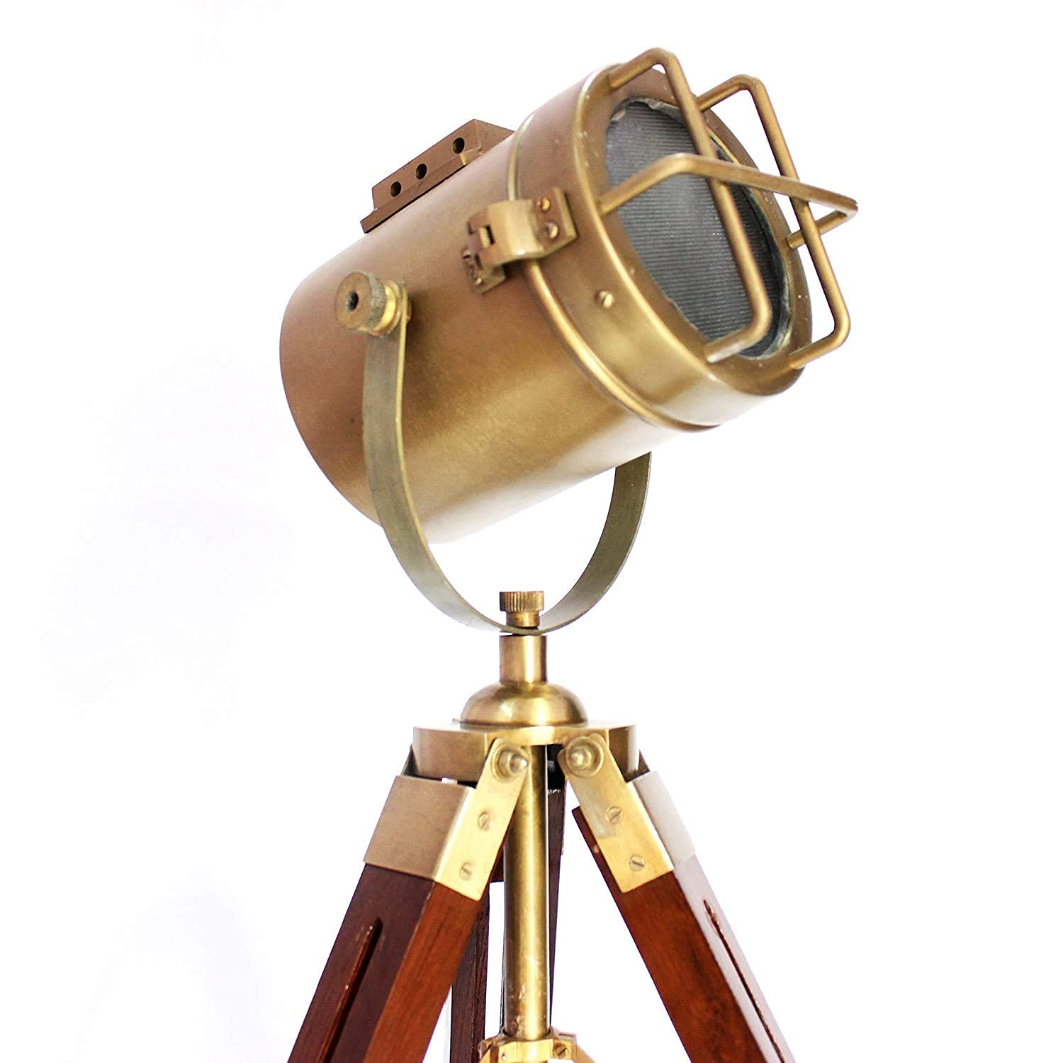 WinMart Nauical_Handmade Antique Finish Tripod Unique Desk Lamp Floor Light (Brown, Small) 4