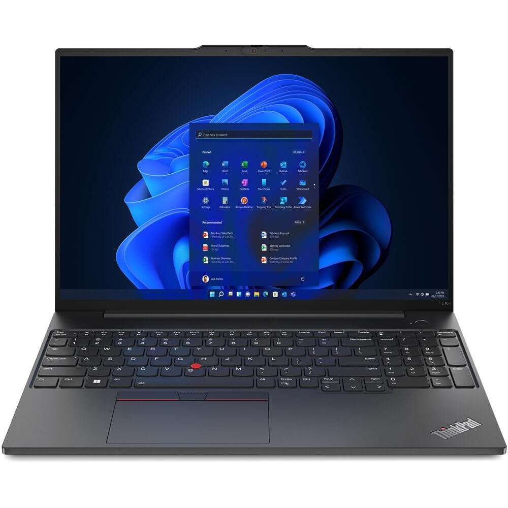 Lenovo Thinkpad E16 Gen 1 16" WUXGA IPS Touchscreen Laptop 2023 | Intel i7-1355U 10-Core | Iris Xe Graphics | Backlit Keyboard | Fingerprint | Thunderbolt 4 | Wi-Fi 6 | 24GB DDR4 1TB SSD | Win10 Pro 1