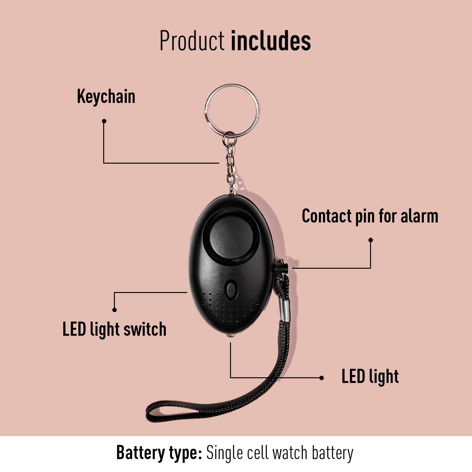 IMPOWER Self Defence Emergency Alarm in Keychain with Pepper Spray for Women Safety – (Pack of 1) | Security Personal Protection Devices for Women, Girls, Kids & Elderly | SOS Alarm with Light 6