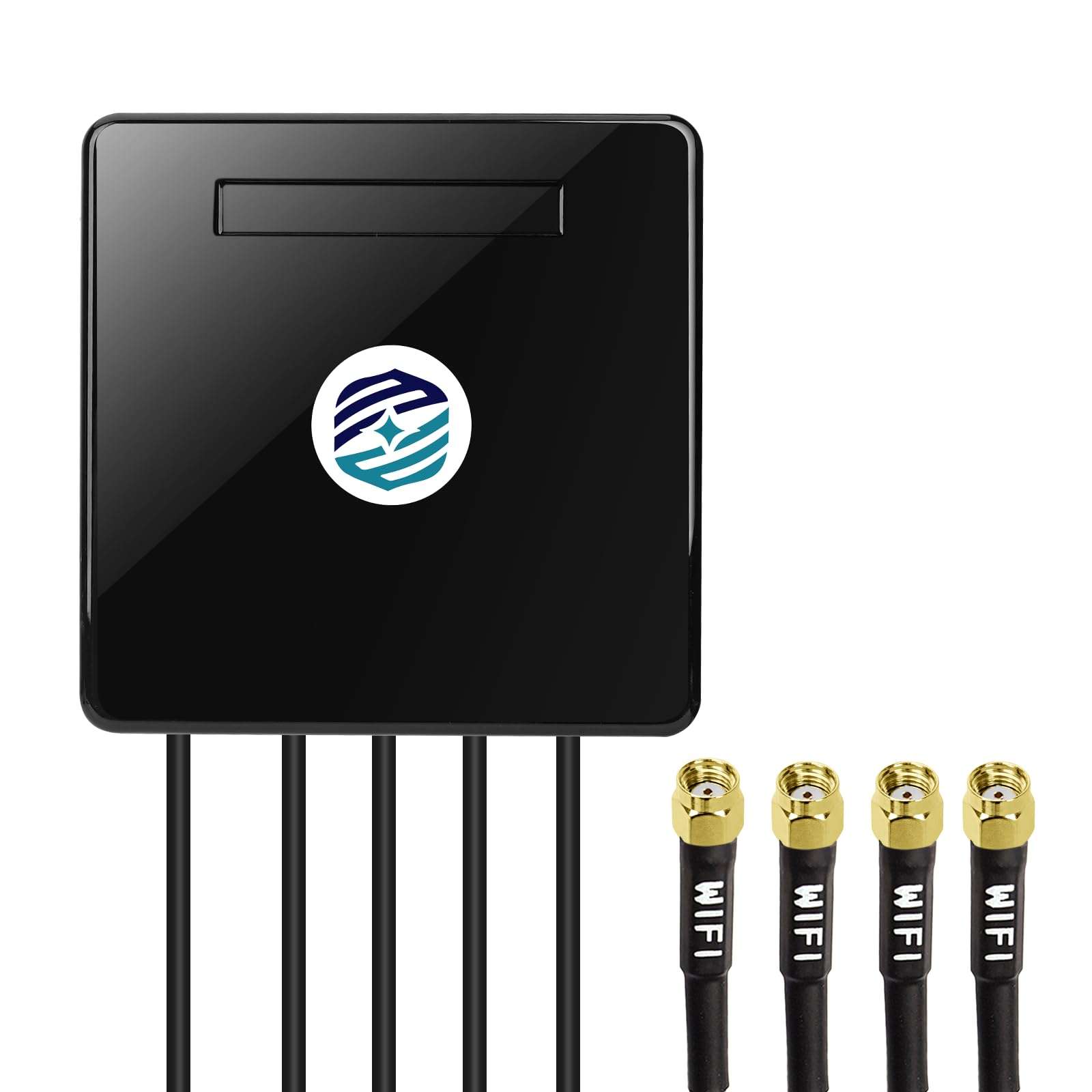 Maswell 4X4 WIFI7 Antenna 2100-7200MHz 5G Wifi7 WiFi6E Bluetooth Zigbee MIMO Antenna Screw Mount Cubic Antenna RP SMA Plug Waterproof 3