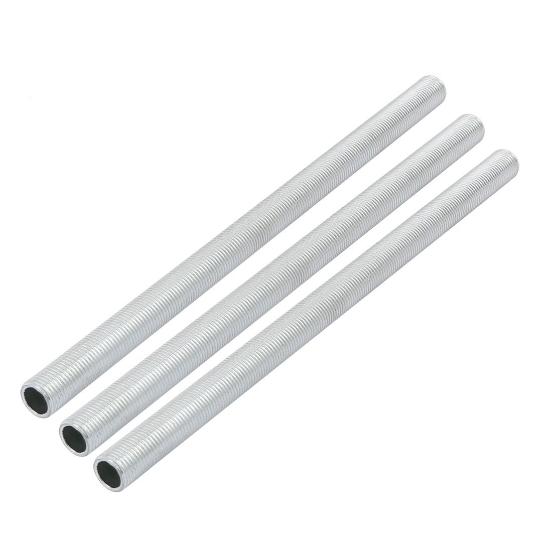 uxcell 3 Pcs Metric M10 1mm Pitch Thread Zinc Plated Pipe Nipple Lamp Parts 180mm Long 1