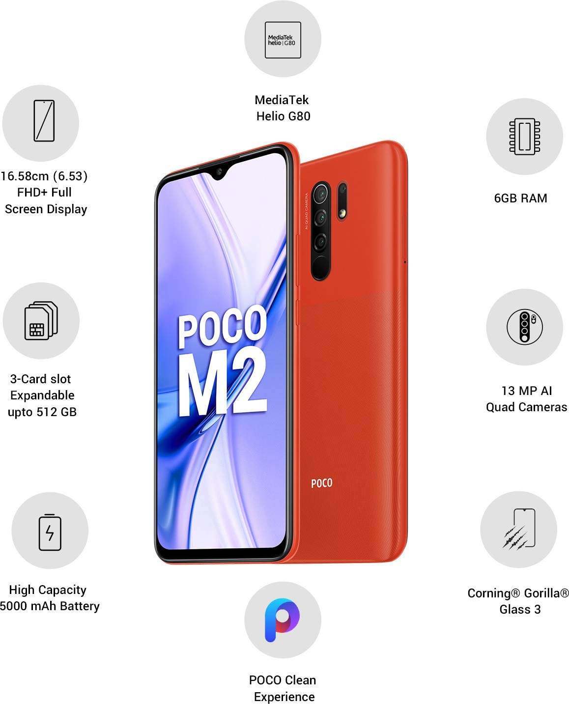 MI Poco M2 (Brick Red, 6GB RAM, 128GB Storage) 3