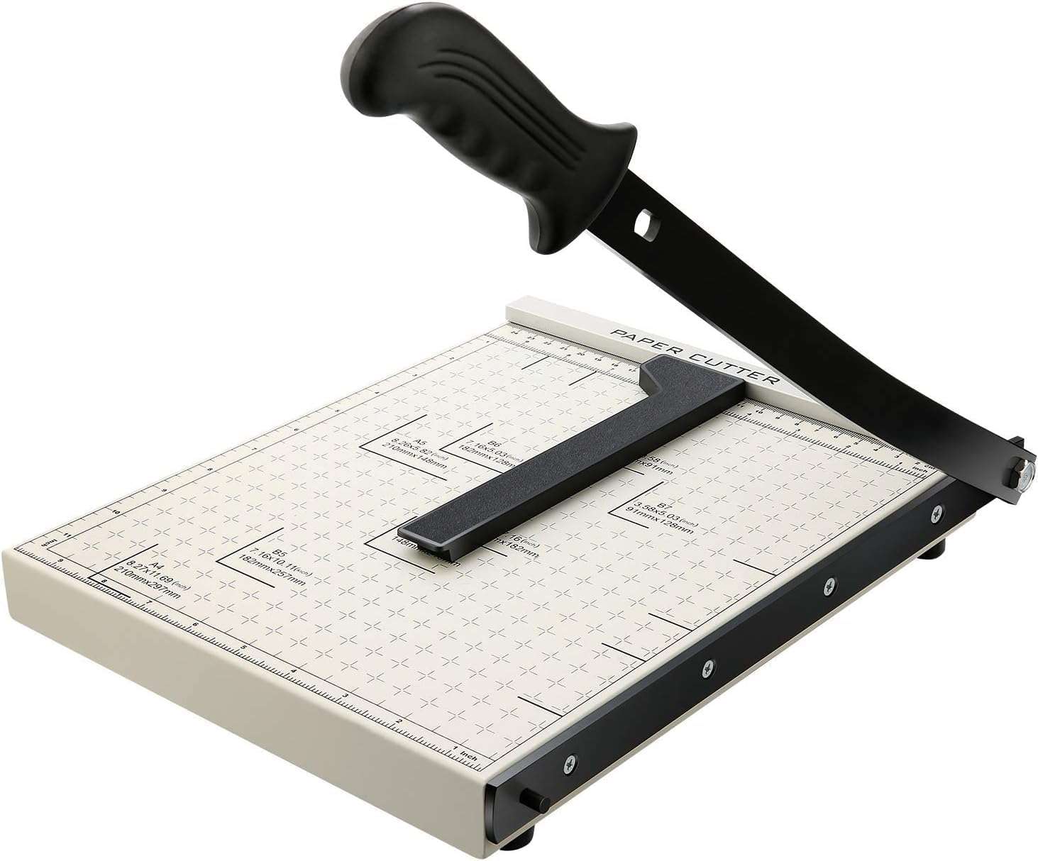 Paper Cutter for Cardstock Heavy Duty 12 inch, 12" Cut Length Guillotine Paper Trimmer for Cardstock Metal Base, 12 Sheets Capacity, for Home Office Classroom School 1