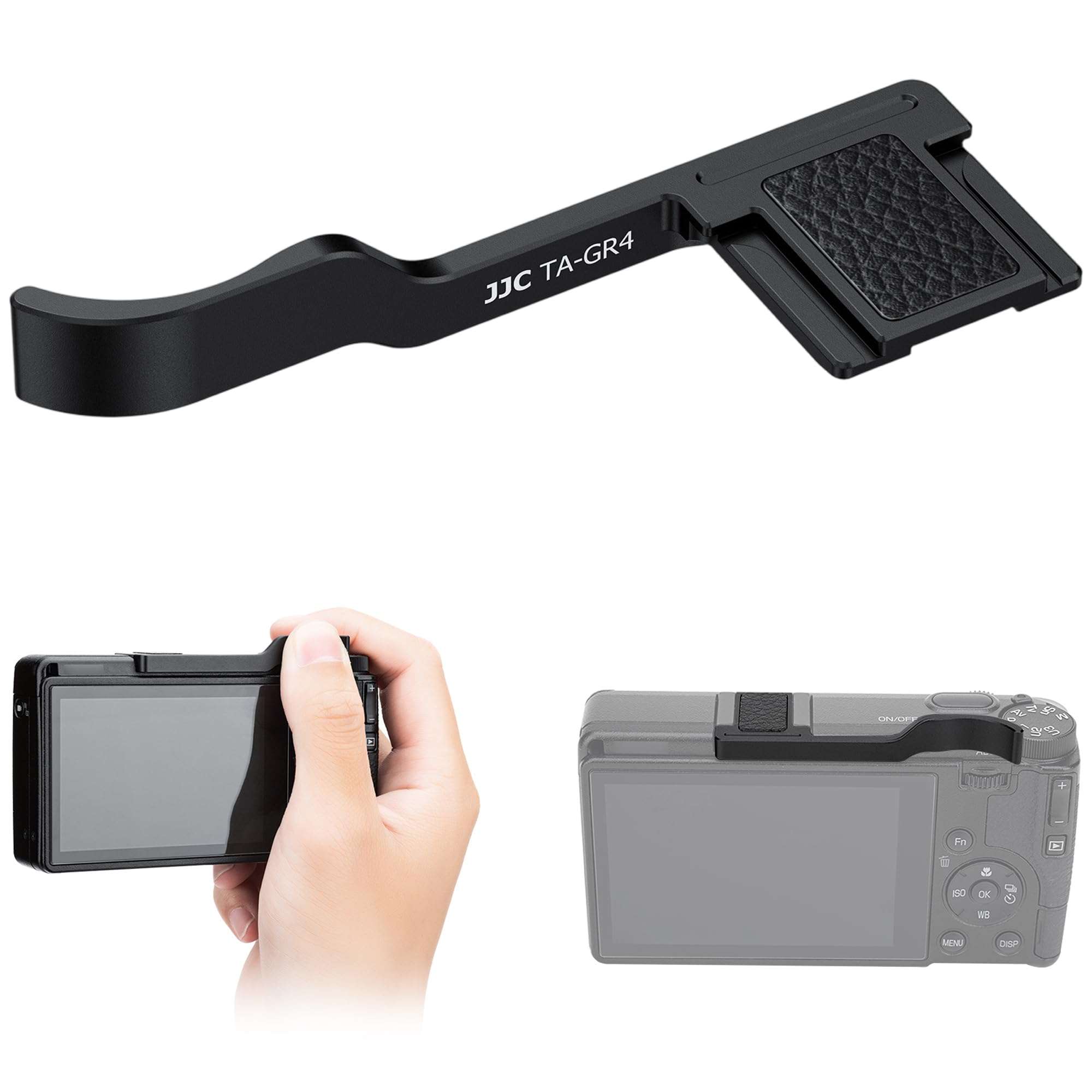 Metal Thumbs Up Grip for Ricoh GR IV GRIV GR4 GR IV HDF Monochrome, Hot Shoe Cover Cap Protector for GR IV GRIV GR4 GR IV HDF Monochrome, Better Balance and Comfortable Secure Grip 1