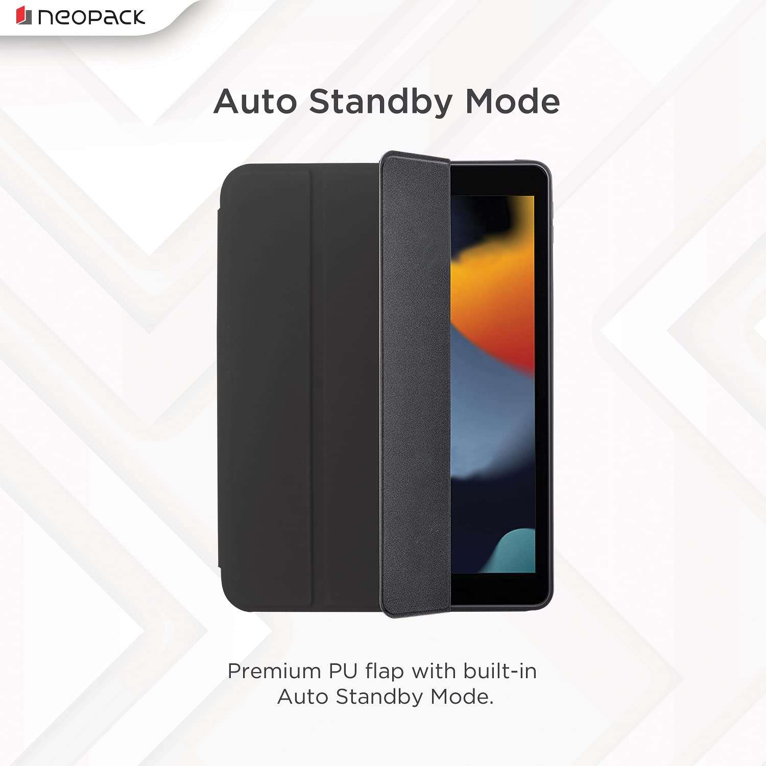 Neopack Delta Case/Flip Cover with Apple Pencil Holder for iPad Mini 6 (Black) 4