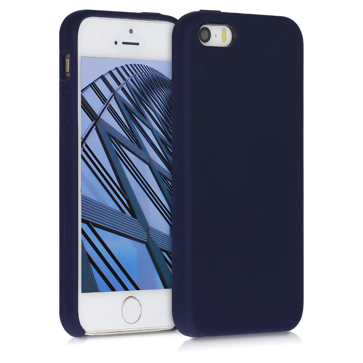 kwmobile Case Compatible with Apple iPhone SE (1.Gen 2016) / iPhone 5 / iPhone 5S Case - TPU Silicone Phone Cover with Soft Finish - Deep Ocean 1