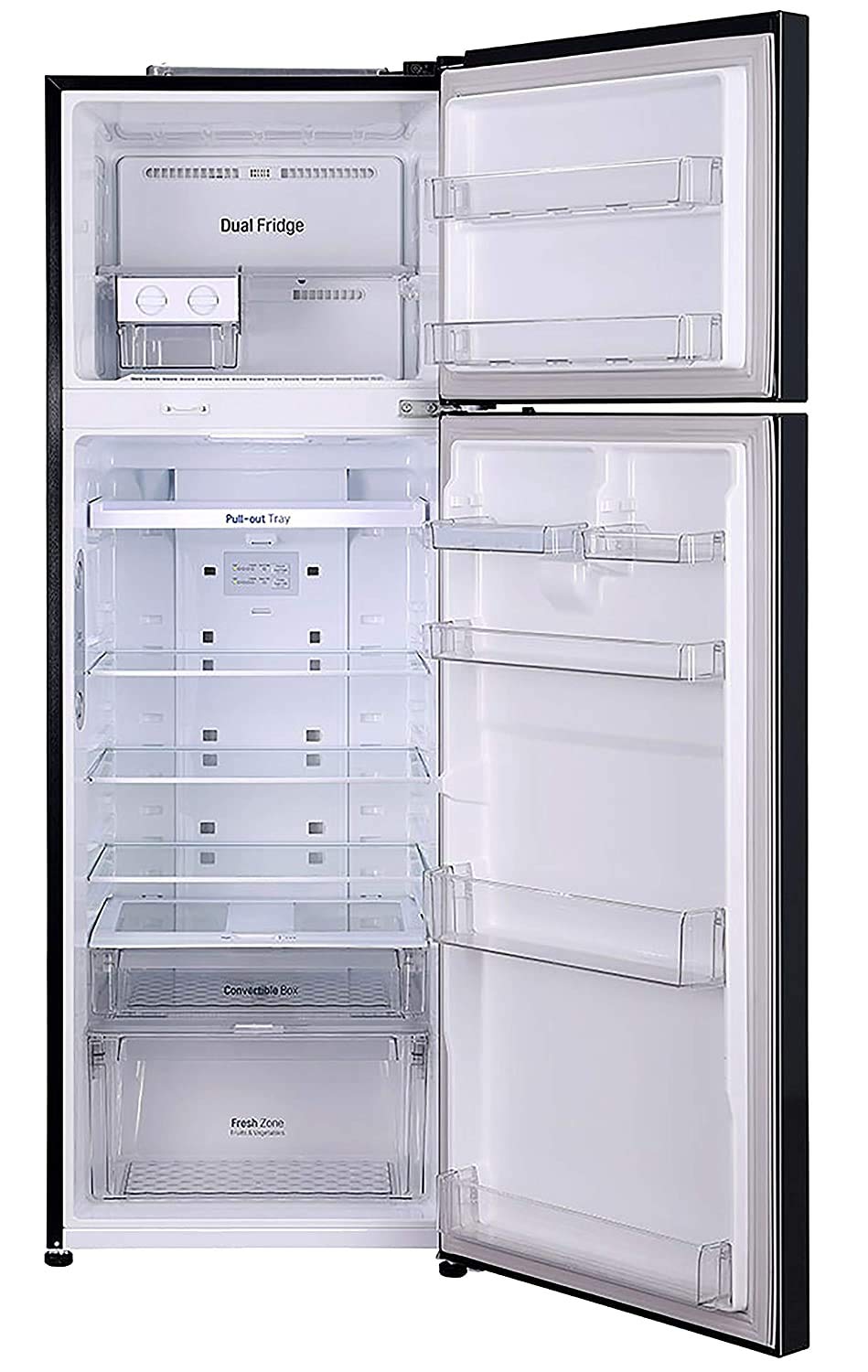 LG 335 L 3 Star with Inverter Double Door Refrigerator (GL-T372JES3, Black, Ebony Sheen, 2022 Model) 4