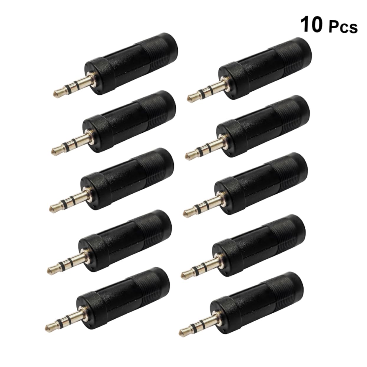 Veemoon 10pcs Audio Microphone Adapter Stereo Adapter Headphone Adapter Headphones Adapter Stereo Audio Adapter Mic Adapter Black 4