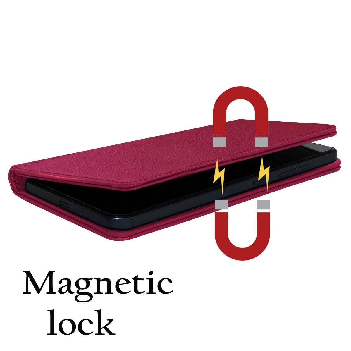 ACM Rich Leather Flip Wallet Front & Back Case Compatible with Mi Redmi Note 10 Pro Mobile Flap Magnetic Cover Pink 5