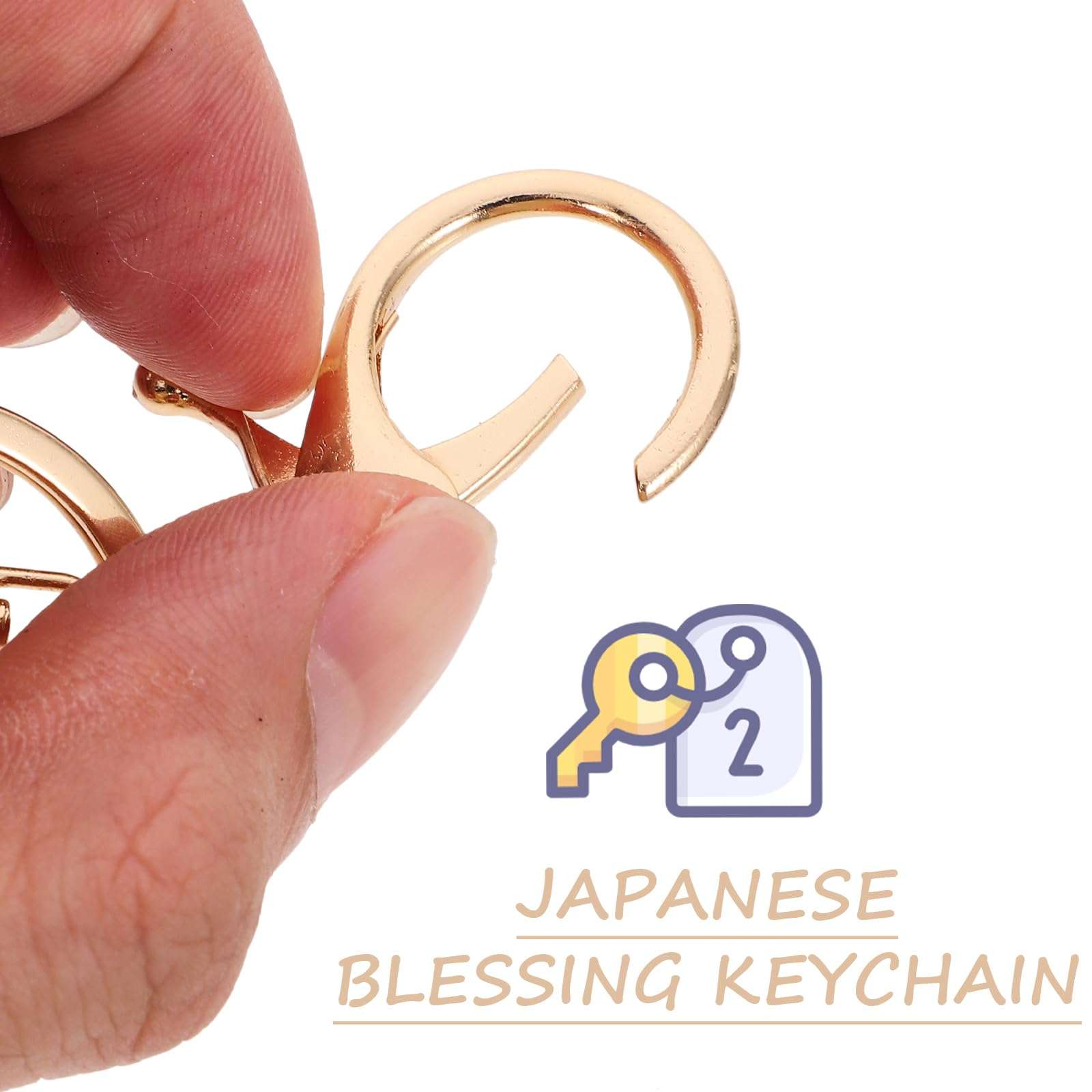 LIFKOME Fortune Daruma Doll Keychain, Japanese Daruma Pendant Feng Shui Lucky Pendanr Ornament Auspicious Charm Key Ring for Key Bag Purse Decoration 3