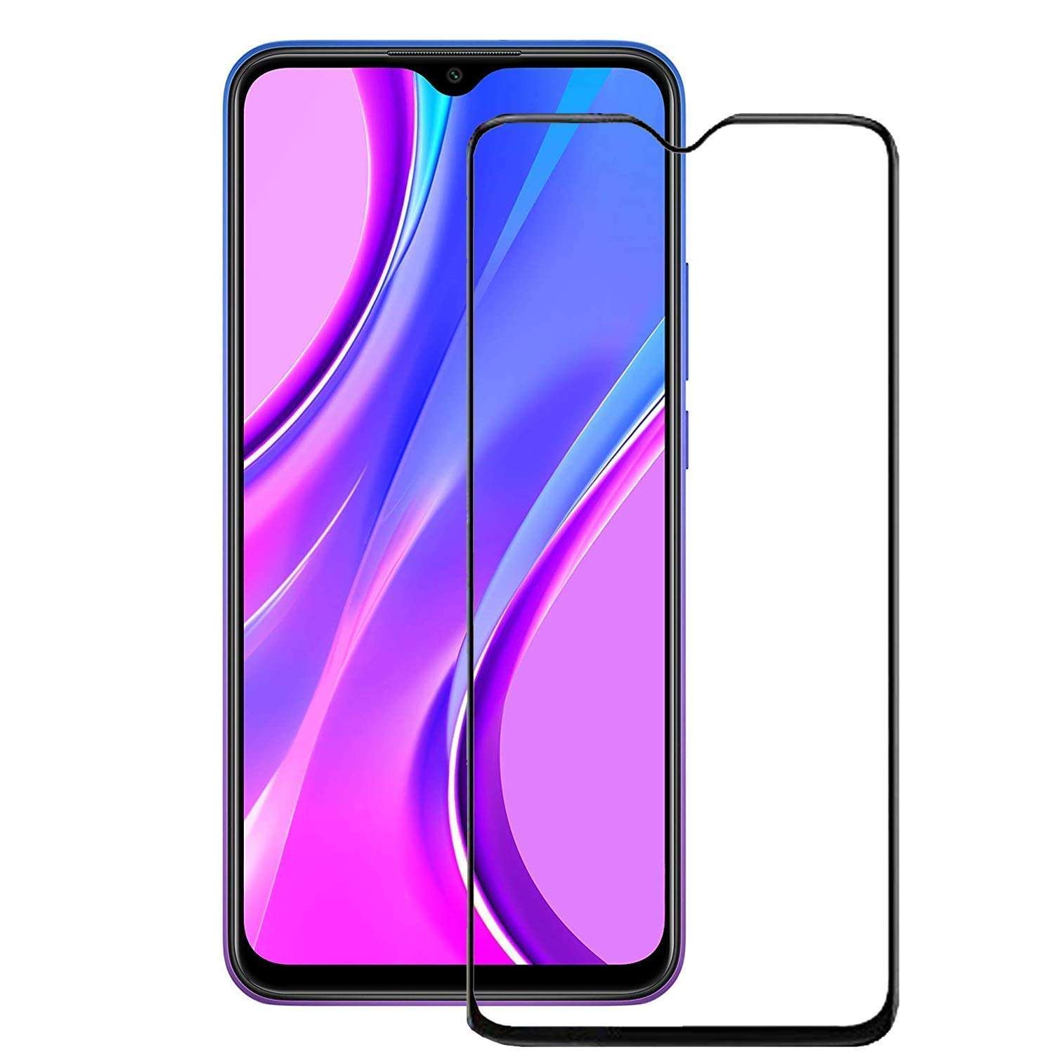 DD SON (Black 11D Tempered Glass for Redmi 9 Prime/Xiaomi Poco M2/Poco M3/Redmi 9 Power (2020) (11D) -Edge to Edge Full Screen Coverage 1