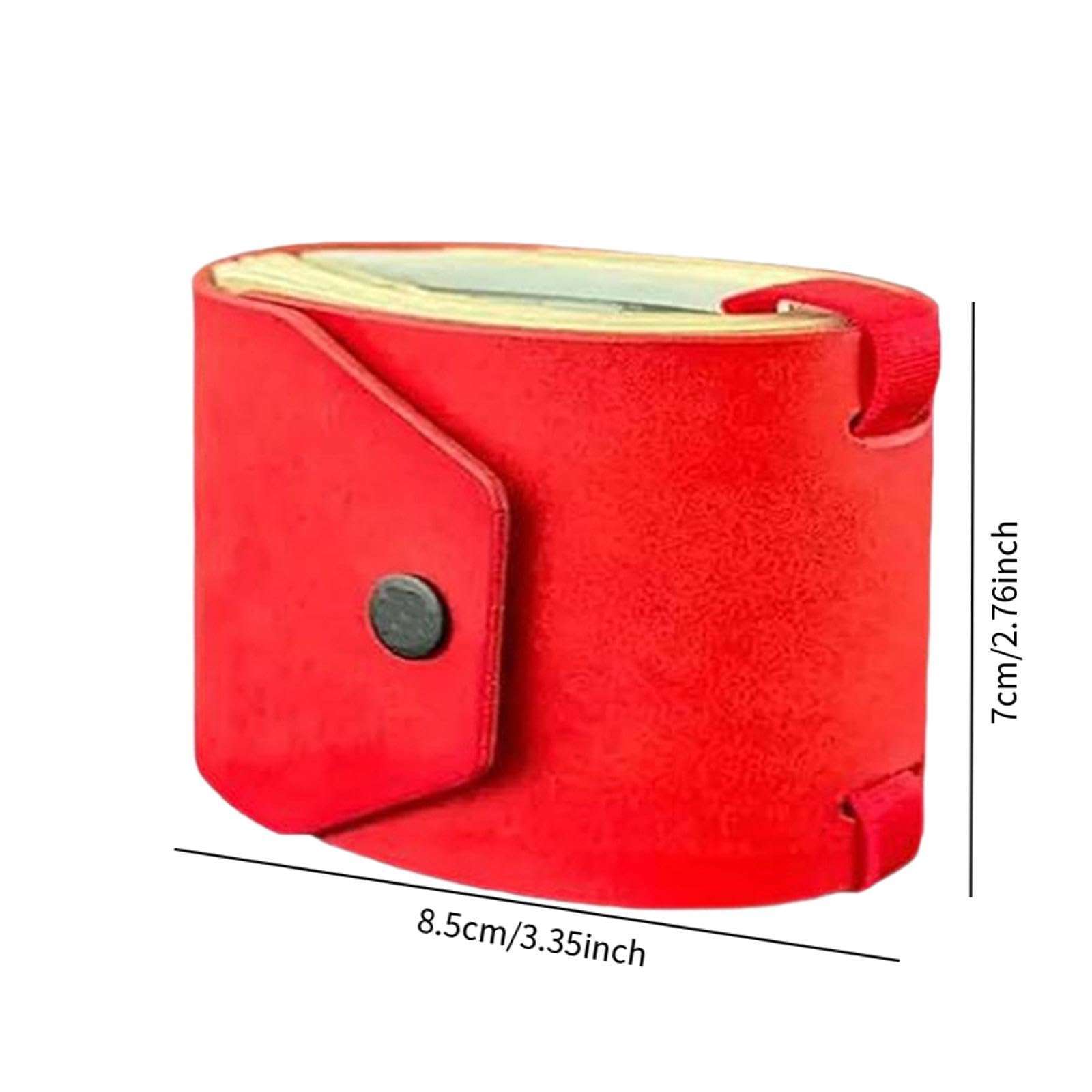 APLVFFZH Cash Wrap Wallet with Clasp Pouch Lightweight Portable Compact Handbag Organizer Money Holder for Men Holiday Women Festive, Red 3