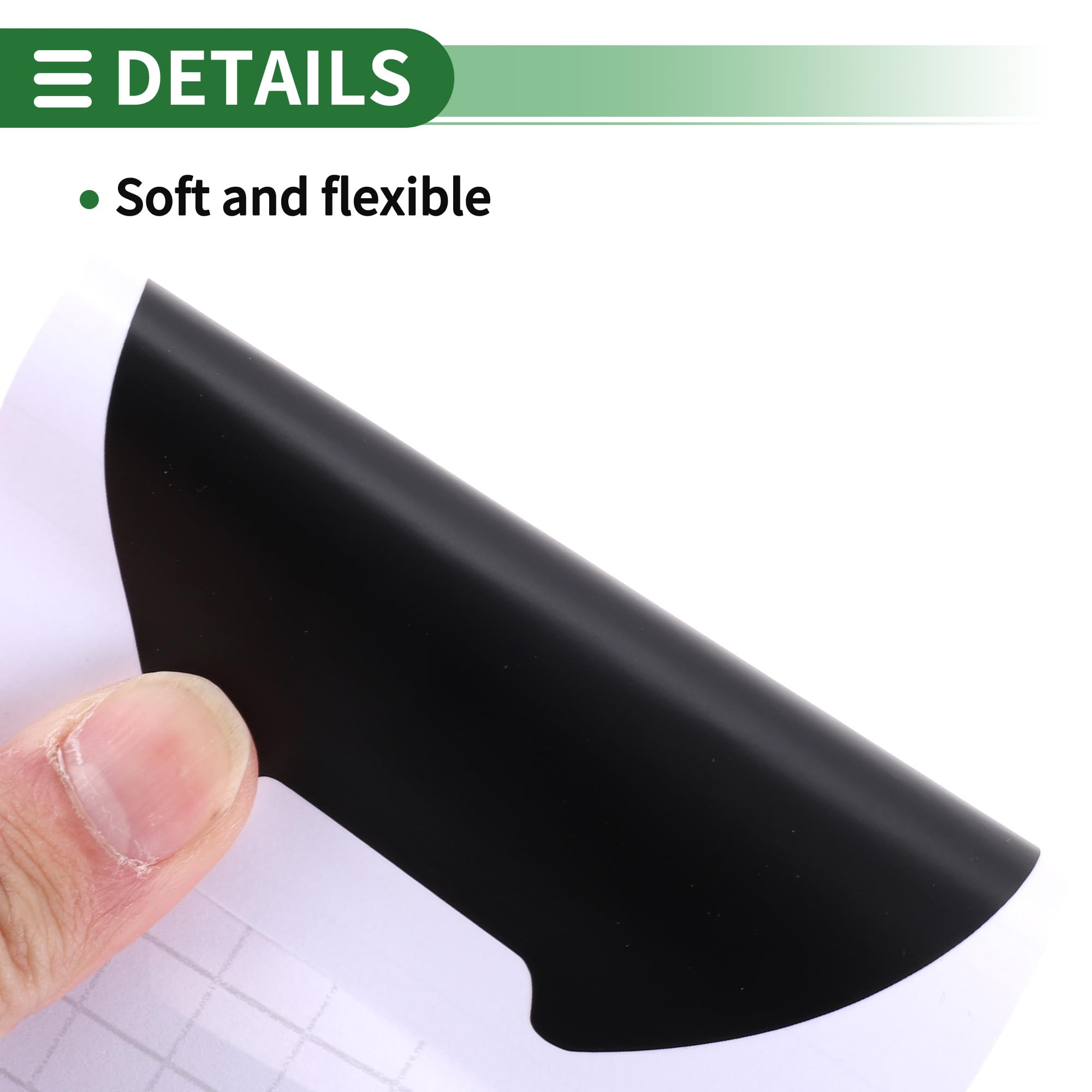 Motoforti Universal 3D Car Door Handle Cup Sticker Anti-Scratch, PVC, Black, 4 Pcs 99x100mm 4