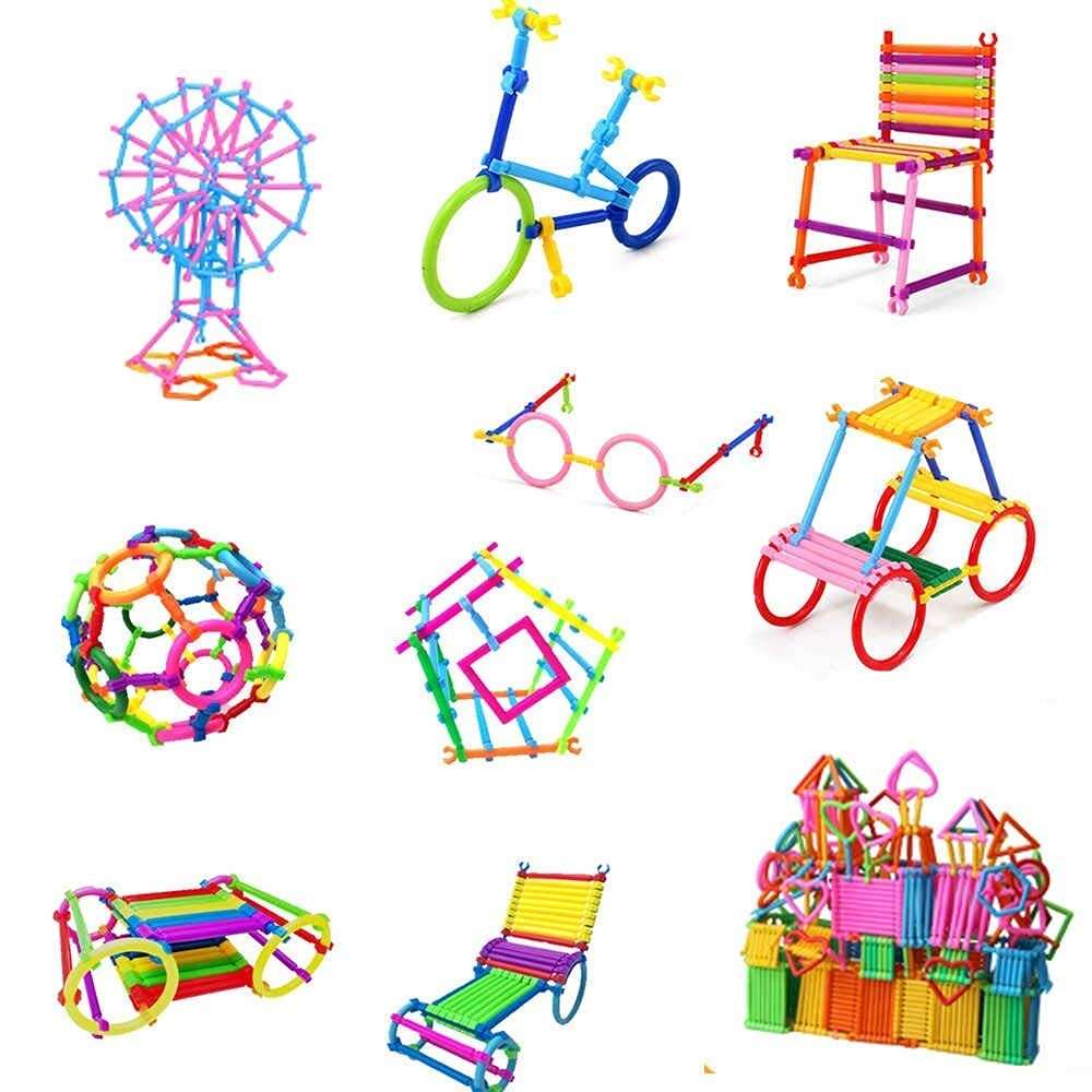 MKY® Smart Stick Building Blocks Toys - Smart Stick with Different Shapes Block Game for 3-8 Years Old Kids Boys & Girls,Multi Color,200 Piece,Multicolor (Kids Building Block Toy) 4