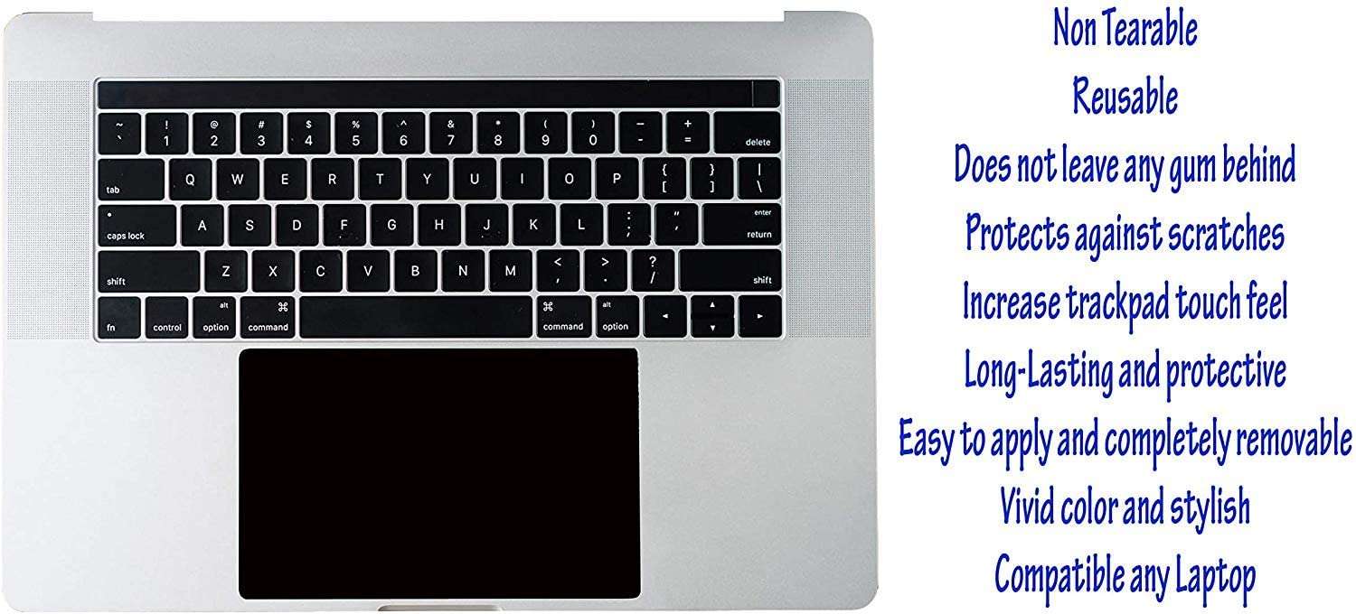 Ecomaholics Trackpad touchpad Protector Cover Skin Film Matte Finish Anti Scratch for Asus VivoBook 14 X415JA-BV301WS Laptop- Black , Pack of 1 3