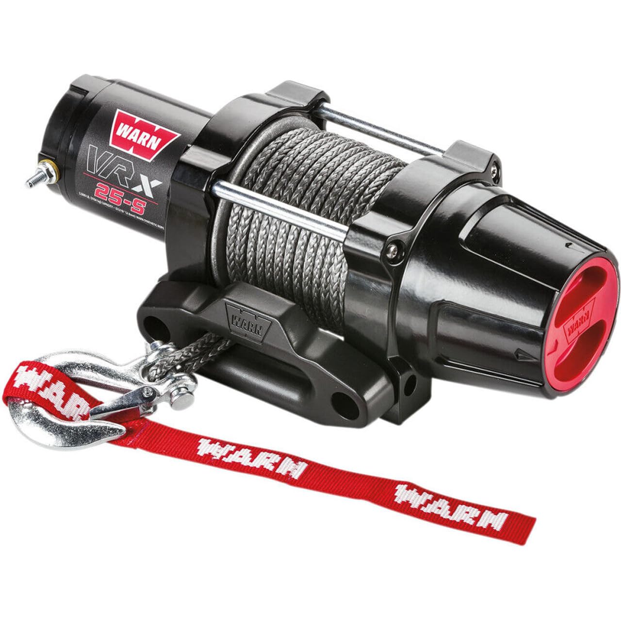 WARN 101020 VRX 25-S Powersports Winch with Handlebar Mounted Switch and Synthetic Rope: 3/16" Diameter x 50' Length, 1.25 Ton (2,500 lb) Capacity 1