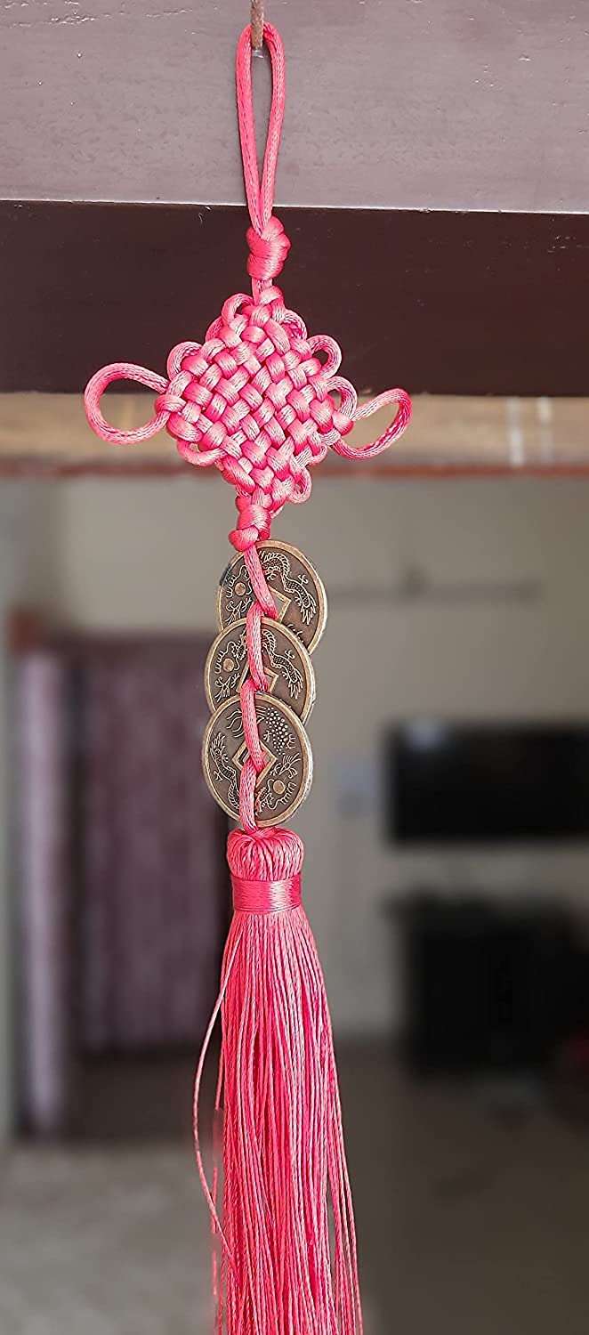 Evil Eye | Lucky Hanging Ornament Amulet for Car Rear View Mirror, Home and Office for Protection and Blessing | Nazar Battu with Three Lucky Coins 4