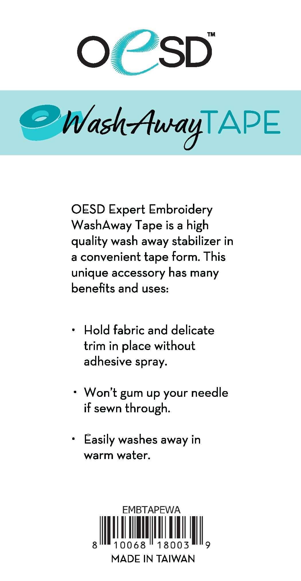 OESD Expert Embroidery Tape Wash Away Water Soluble 3