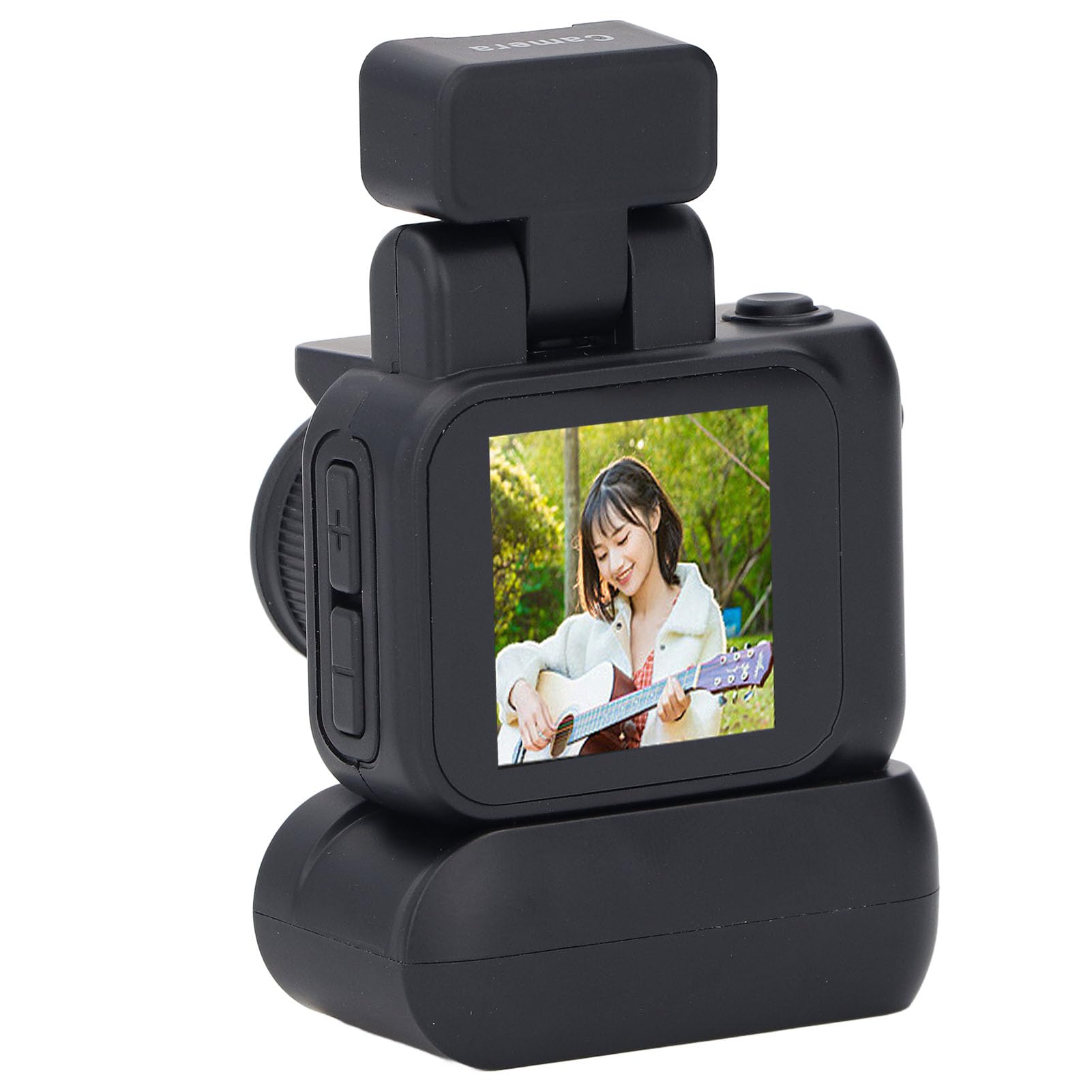 1080P Digital Camera, 1.44 Inch Display Screen Mini Digital Point and Shoot Camera, Compact Lightweight Vlogging Camera for Students Kids, with Flash Light & Charging Base (64GB)