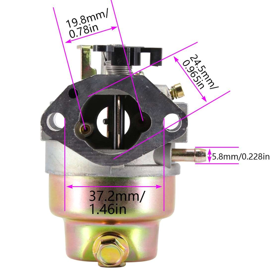 EA190V 16100-Z1A-802 Carburetor for Subaru Robin EA190V EA175V EV190A Pressure Washers Honda XR2750 Troy-Bilt TB130 020344 Husqvarna 7021P HU800H HU700L Lawn Mower Carburetor 4