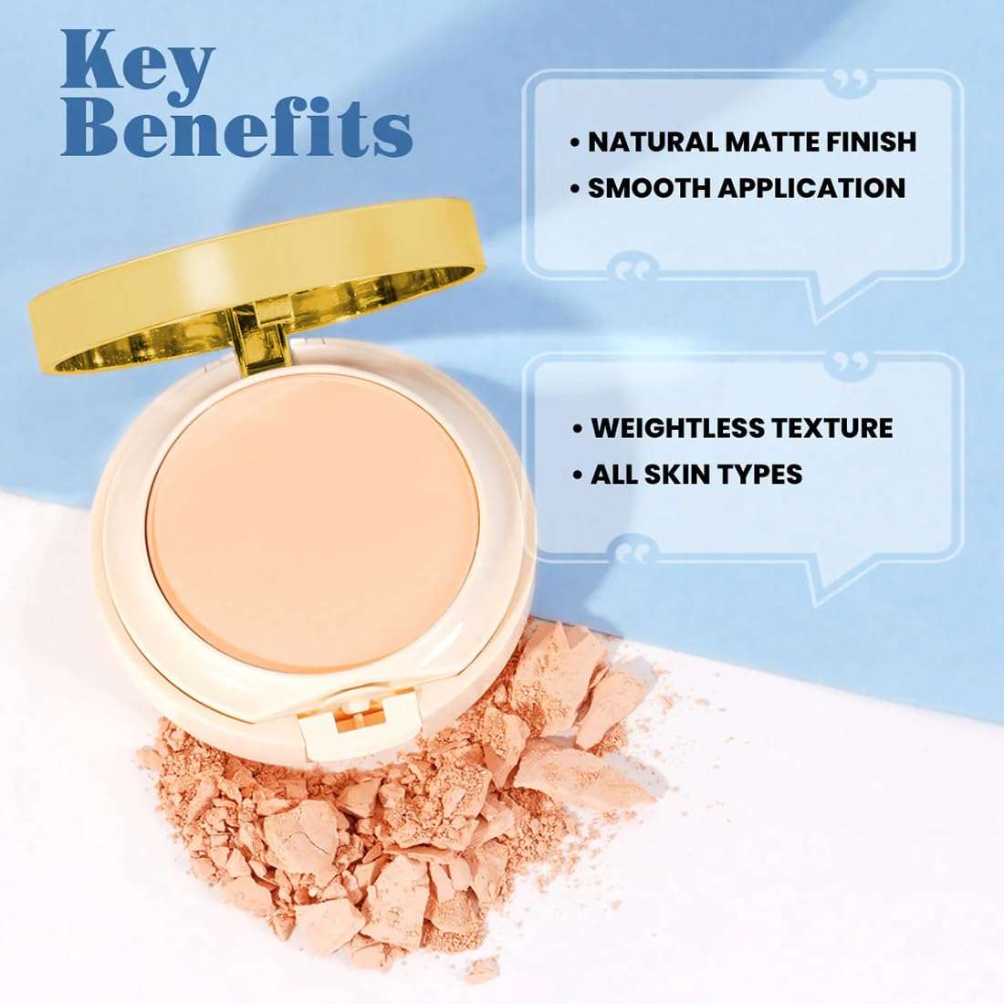 Adbeni Imported Double Compact Powder 21gm | Silky Smooth Touch with Matte & Shimmery Finish | Versatile Makeup for Flawless Skin, Shade-02 4