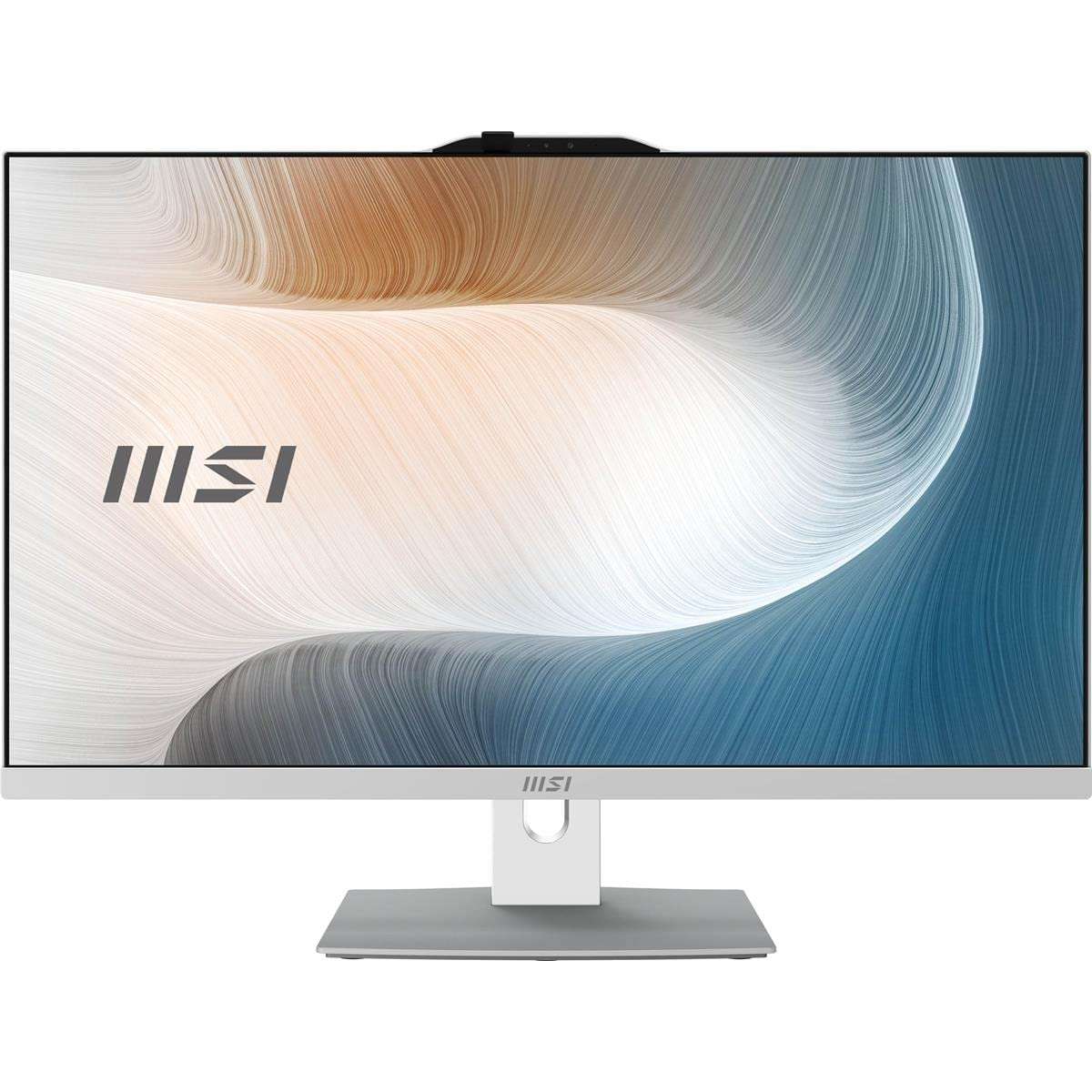 MSI Modern AM272P AIO Desktop, 27" FHD IPS-Grade LED, Intel Core i5-1240P, 8GB Memory, 512GB SSD, WiFi 6, BT 5.1, White, Windows 11 Home (12M-030US) 1
