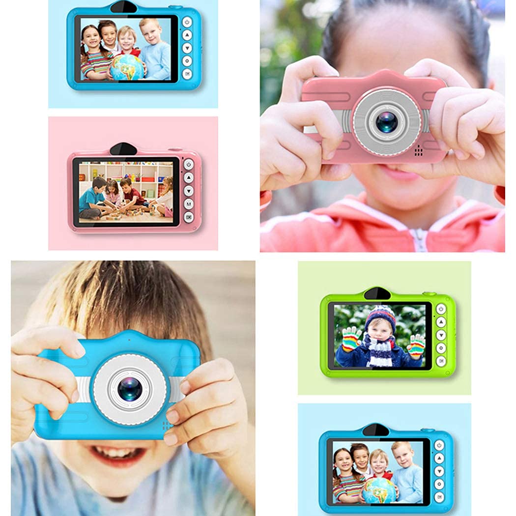 Ubersweet® Imported Kids Digital Camera Fun 32GB Dual Lens Kids Photo Camera Video Camera with Lanyard Sticker Kids Digital Cameras_142777 4
