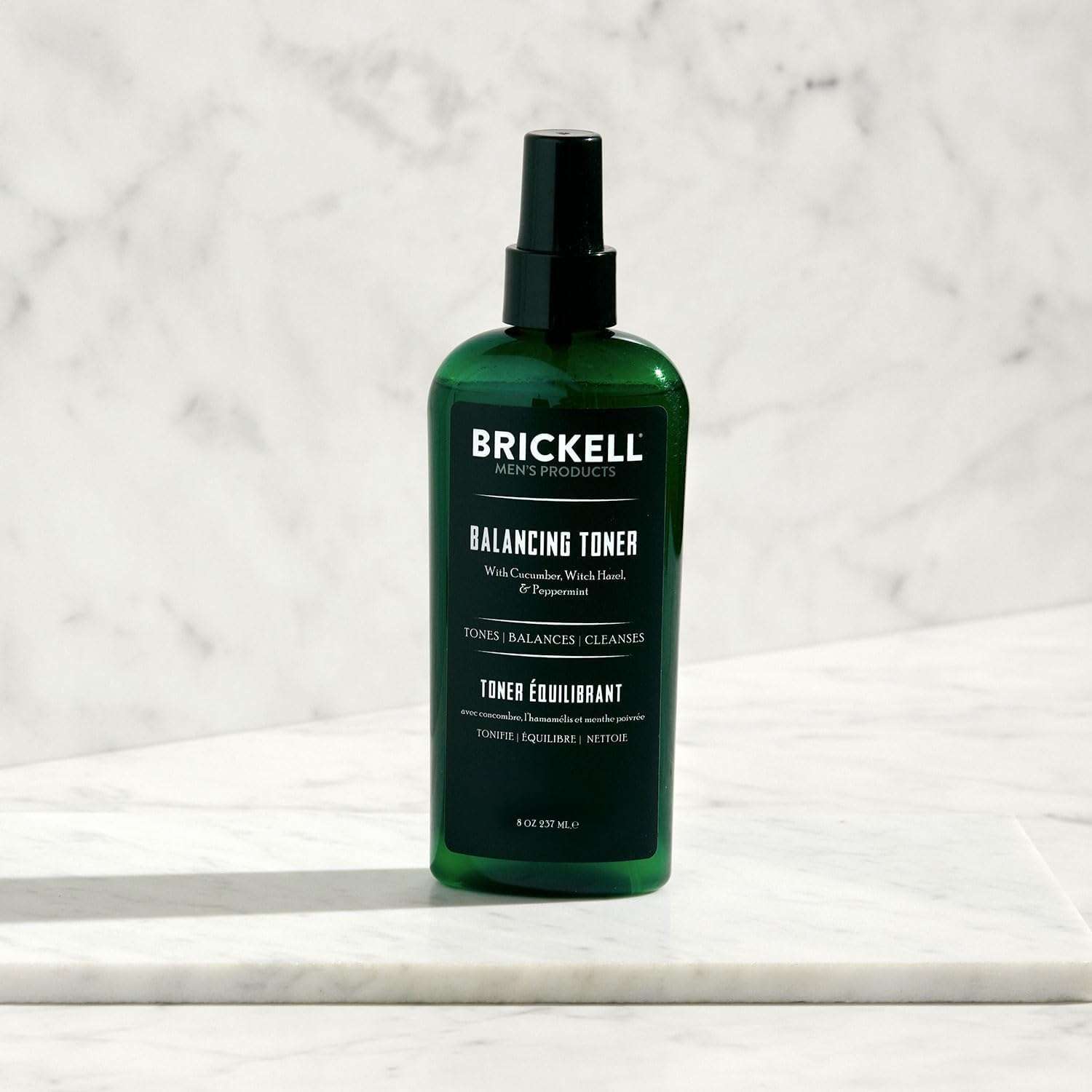 Brickell Men's Balancing Face Toner for Men, Natural and Organic Alcohol-Free Facial Toner with Witch Hazel, 8 Ounce, Scented 3