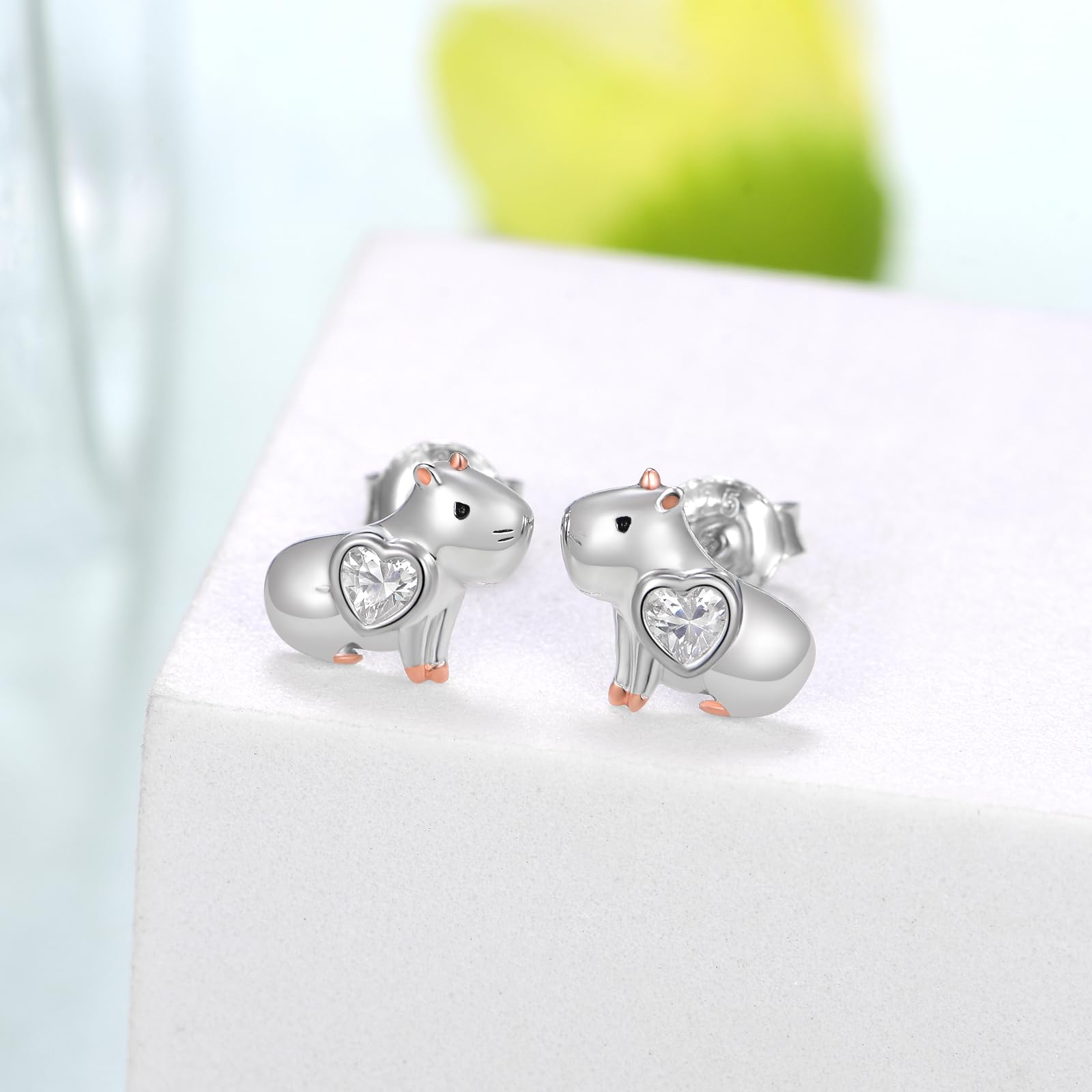 Capybara Gifts 925 Sterling Silver Capybara Earrings Capybara Necklace Lovely Capybara Stuff Birthday Gifts Jewelry for Women 3