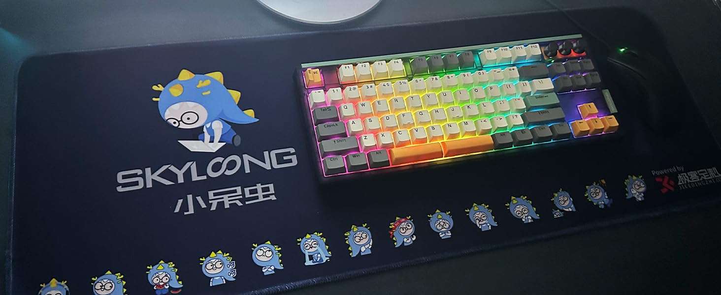 SKYLOONG Large Keyboard Pad - Table Mat with Anti-Slip Rubber Base, Easy Gliding, Spill-Resistant Surface, Durable Materials, Ultra-Thin Mouse Pad 2