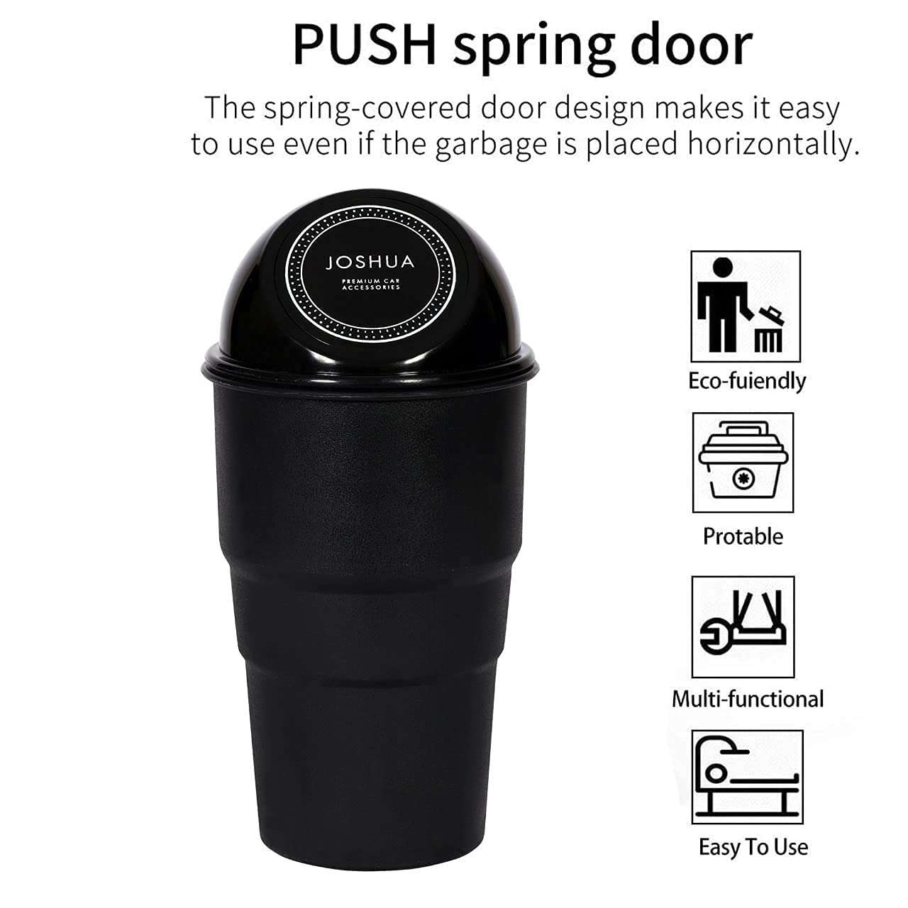 Joshua Car Dustbin/Mini Car Trash Bin/Car Garbage Bin/Car Garbage Can/Car Storage Bucket Trash Bag/Dust Case Holder Bin.(BUY ONE GET ONE) 5