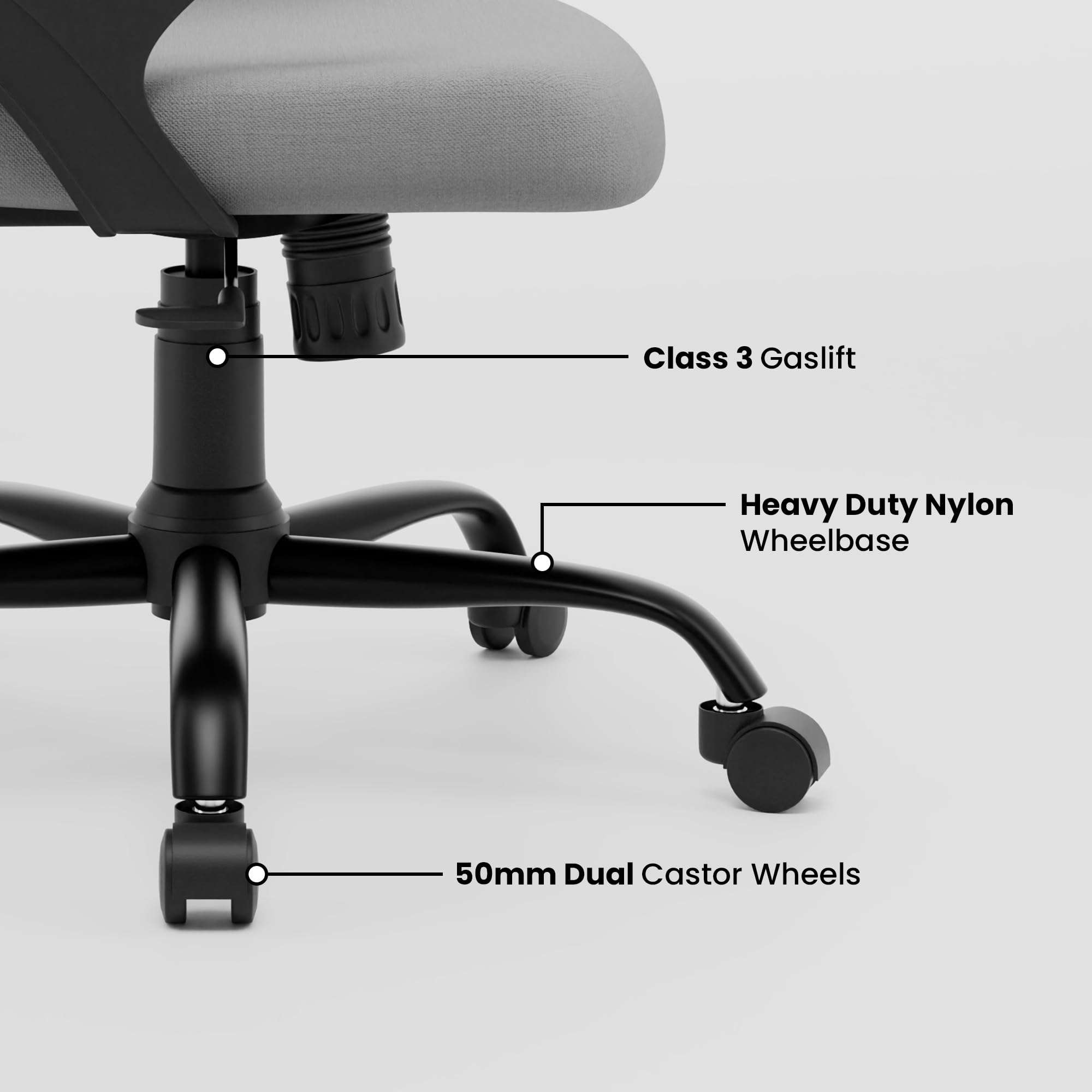 Green Soul Pebble Office Chair, Mid Back Mesh Ergonomic Home Office Desk Chair with Comfortable & Spacious Seat, Tilt Lock Mechanism & Heavy Duty Metal Base (Grey) 6