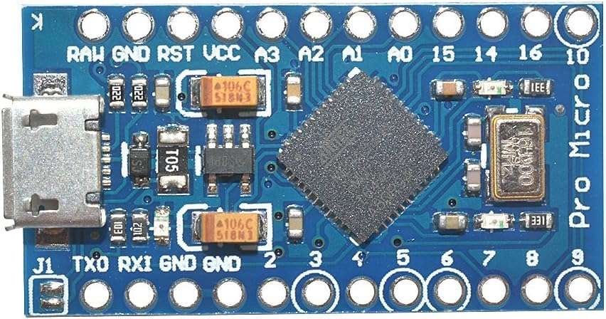 IDUINO Pro Micro 16MHz 5V with 2-Row Pins Header Module Board ATmega32U4 Module Board Micro USB Pro Micro Development Board Microcontroller 5