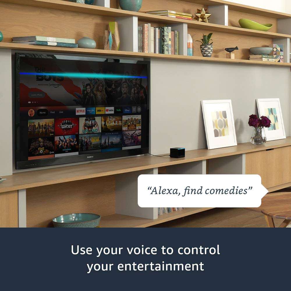 Fire TV Cube, Hands-free streaming device with Alexa, 4K Ultra HD, includes Alexa Voice Remote 2