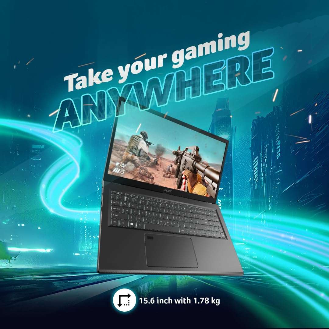 Acer Aspire 5 Gaming Laptop 13th Gen Intel Core i5 (8GB RAM/512GB SSD/NVIDIA RTX 2050 4GB Graphics/144Hz/Win11Home)A515-58GM 15.6" FHD Display, Steel Gray, Backlit Keyboard, Fingerprint Reader, 1.78KG 4