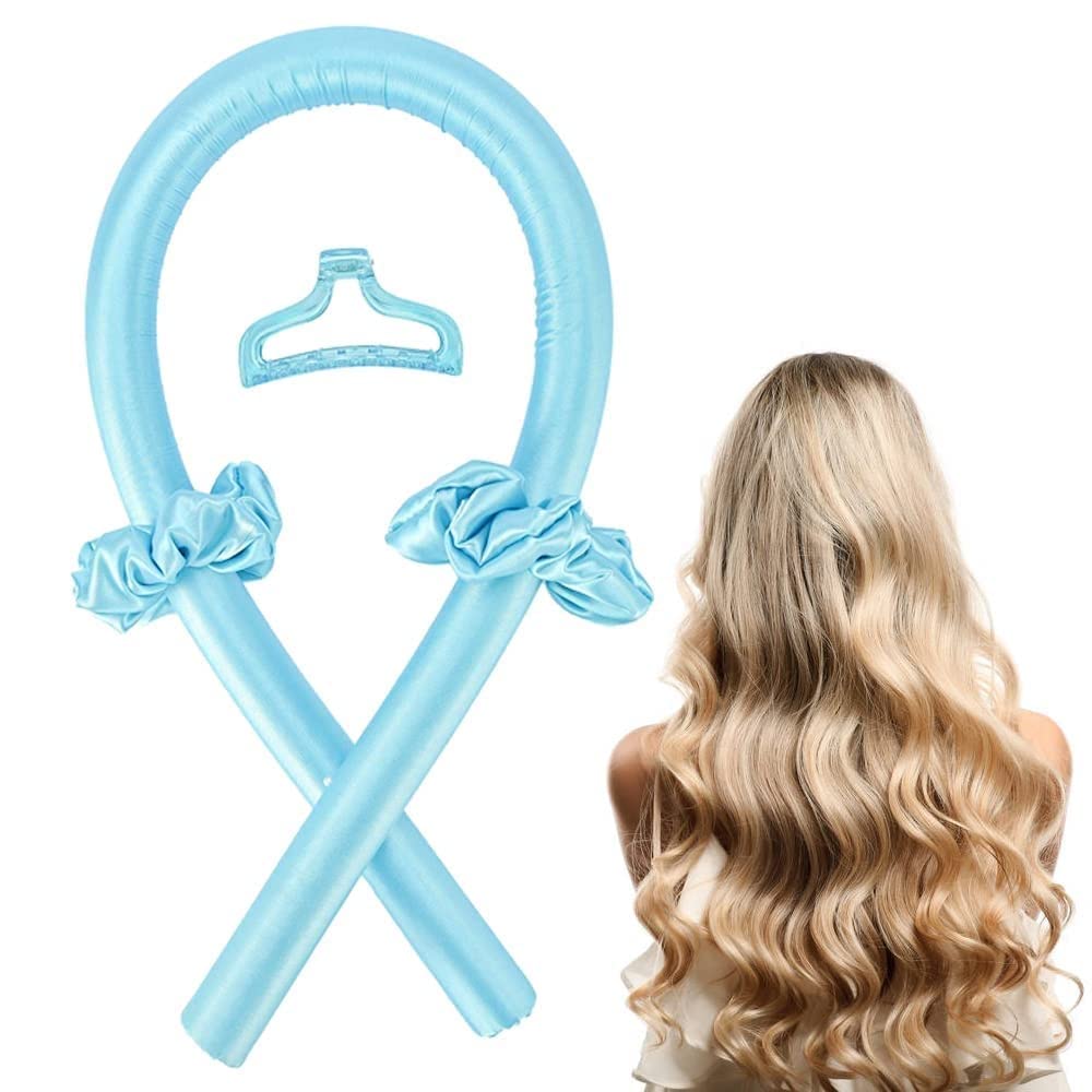 TERXA Heatless Hair Roller | Women Hair Styling Curling Rod Headband | Ribbon With Scrunchie For Long Hair | To Get Natural Waves | Heatless Curler (Pack of 1,Multicolor)