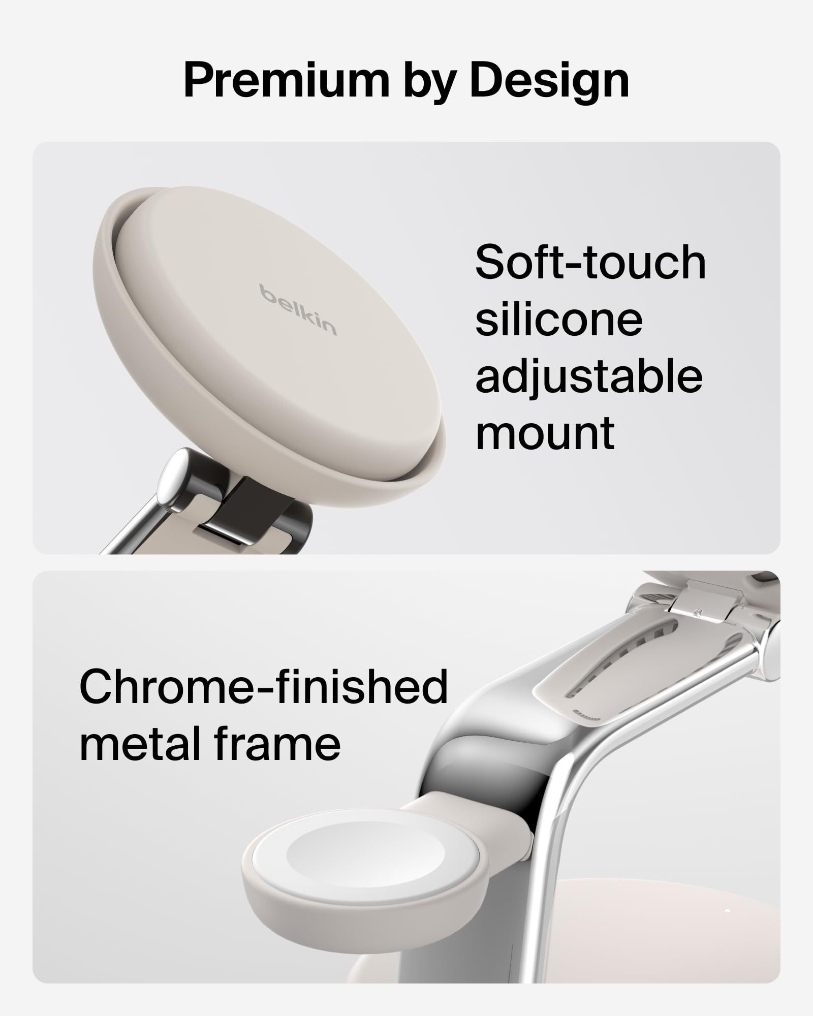 Belkin MagSafe Charger Compatible, 3-in-1 Charging Station, Qi2.2 25W w/Cooling Fan (On/Off Control) Magnetic Wireless Charger for iPhone 17, Apple Watch, AirPods, Pixel 10 (45W Adapter Included) 5