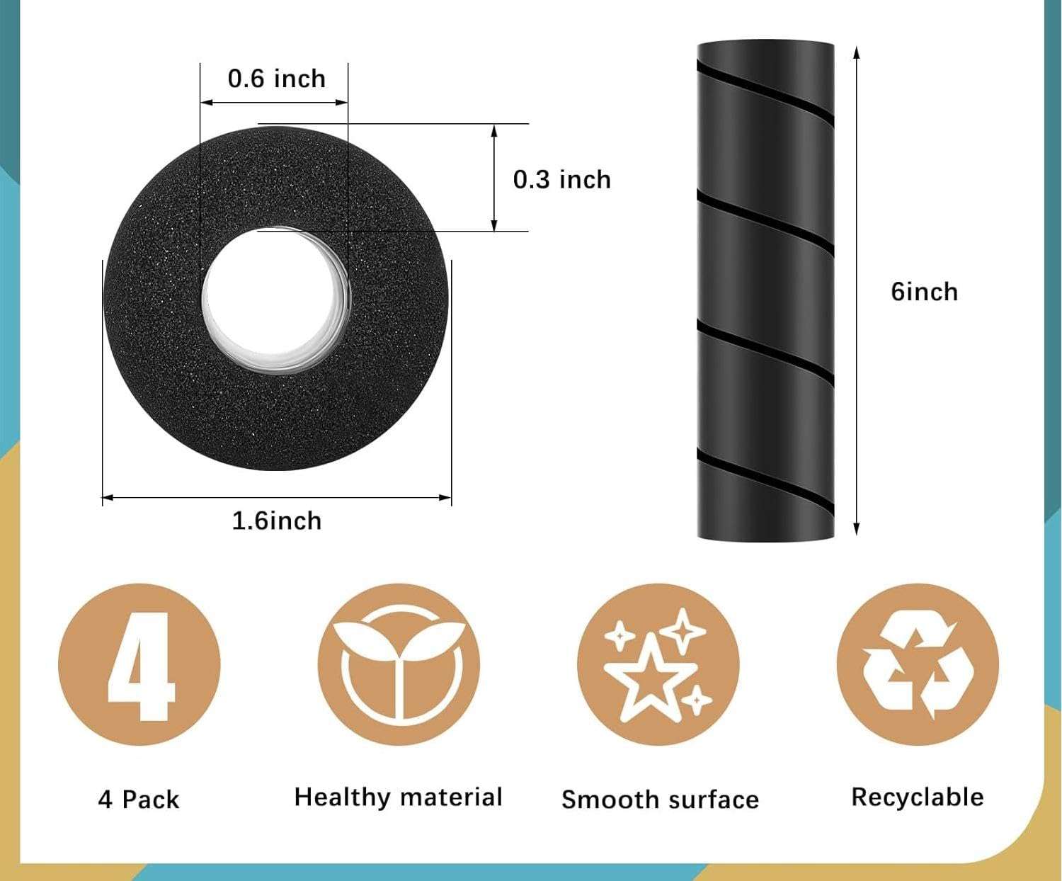 4 Pcs Bed Frame Toe Protectors 6" Bed Frame Leg Covers Feet Protectors to Keep Your Toes from Hard Furniture Legs Corner Guards, No Adhesive or Glue (Black) 3