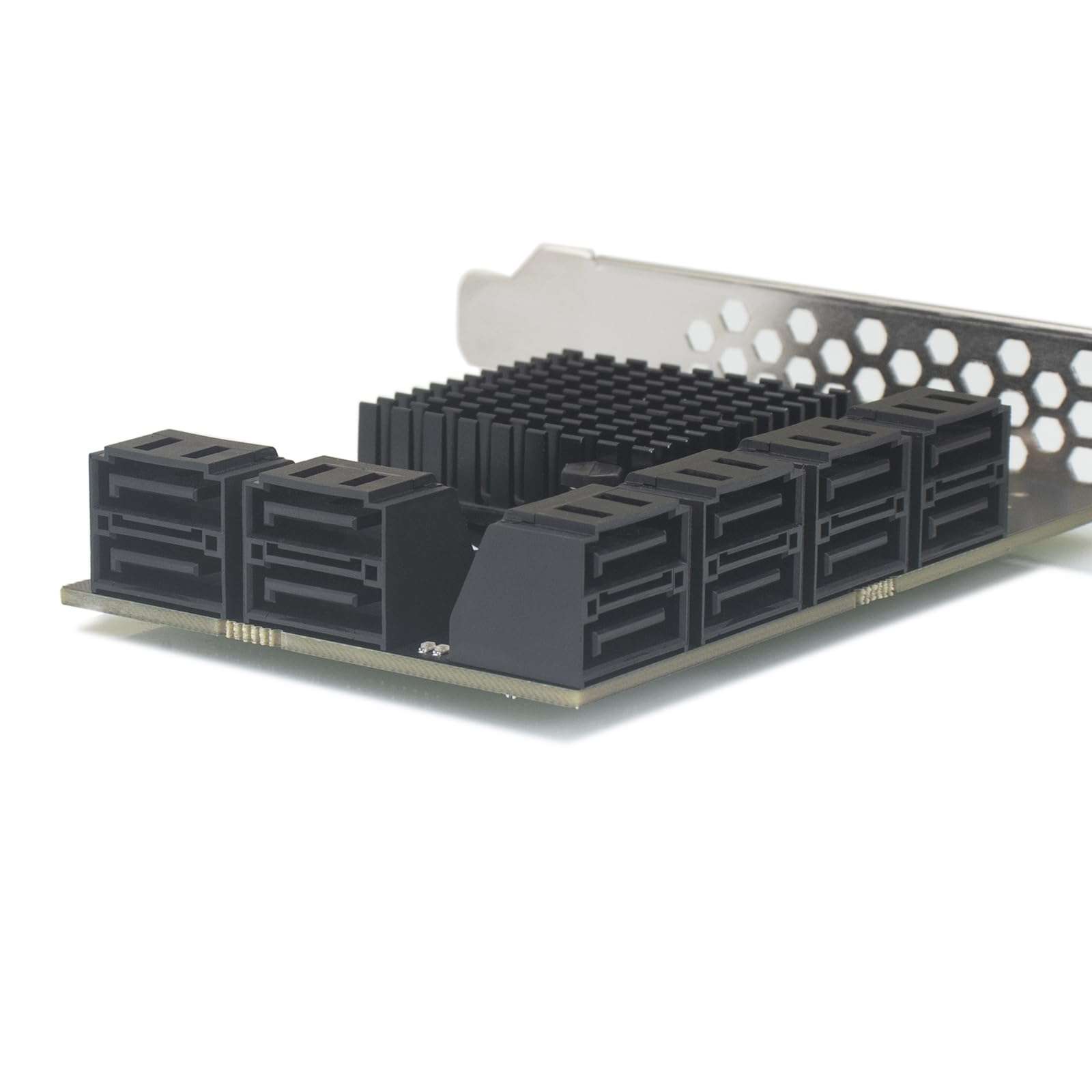 12-Port PCIe SATA Expansion Card with SATA Cables and 1:5 SATA Splitter Power Cable - Compatible with Windows, Linux, Mac OS, NAS 3