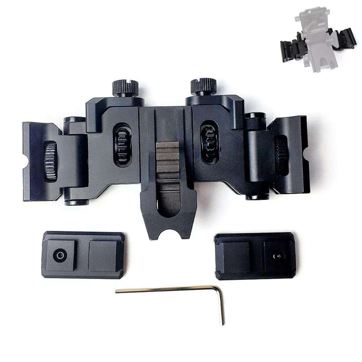 okyass Binocular Bridge Modular Folding Arm Helmet NVG Mount Night Vision Goggles Mount Night Vision Adapter for MUM-14/GT-14 1