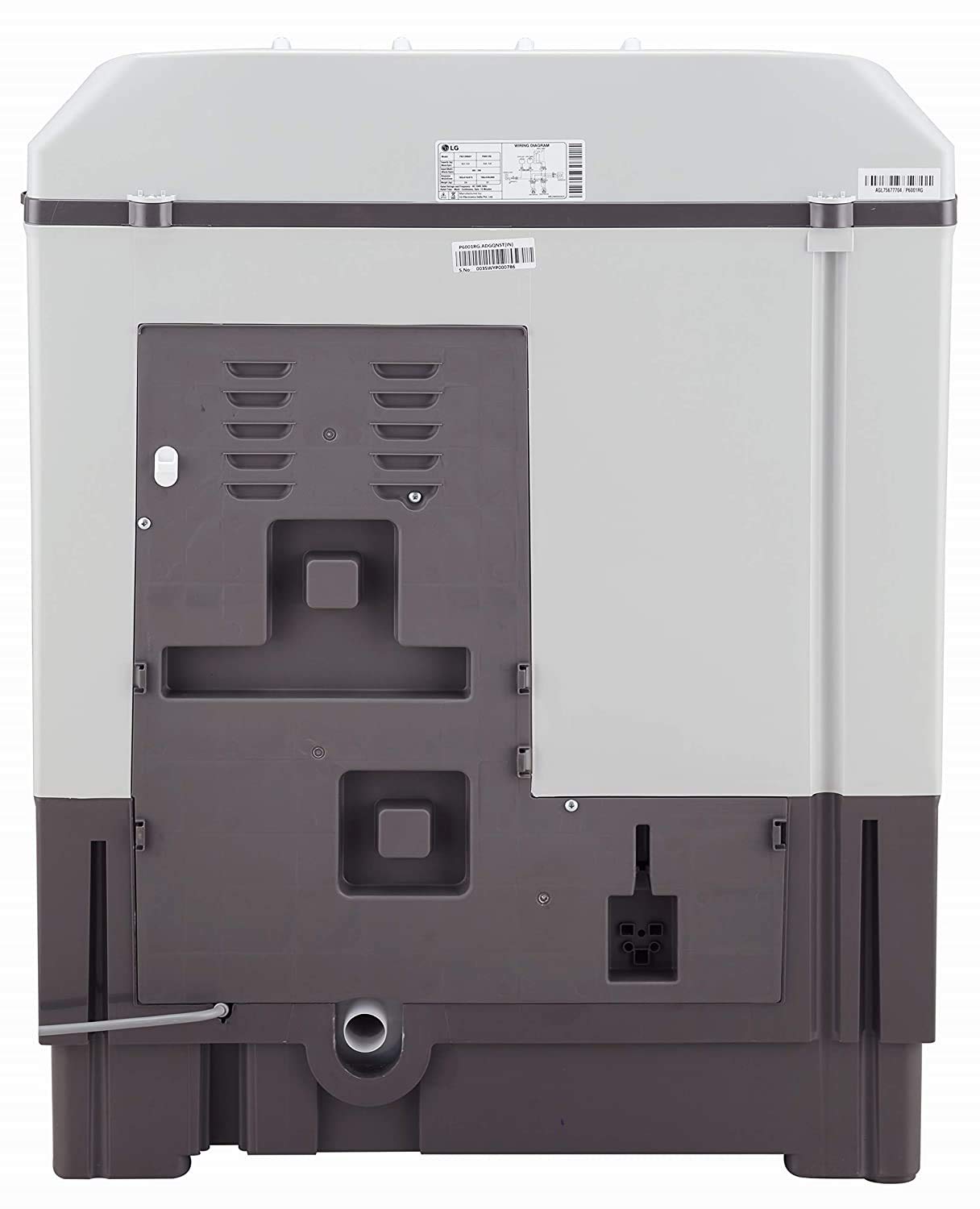 LG 6 Kg Semi-Automatic Top Loading Washing Machine Appliance (P6001RG, Dark Grey, Roller Jet Pulsator) 6