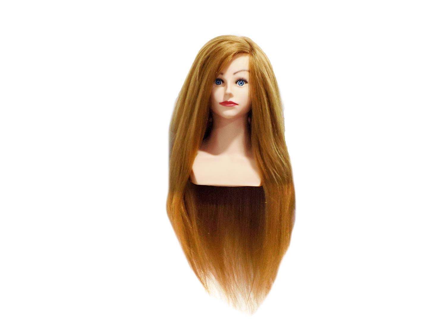 IAS Salon Use Dummy Hair Wig Human Hair For Hairdressing Cutting Styling Coloring Practice Gloden Pack Of 1 4